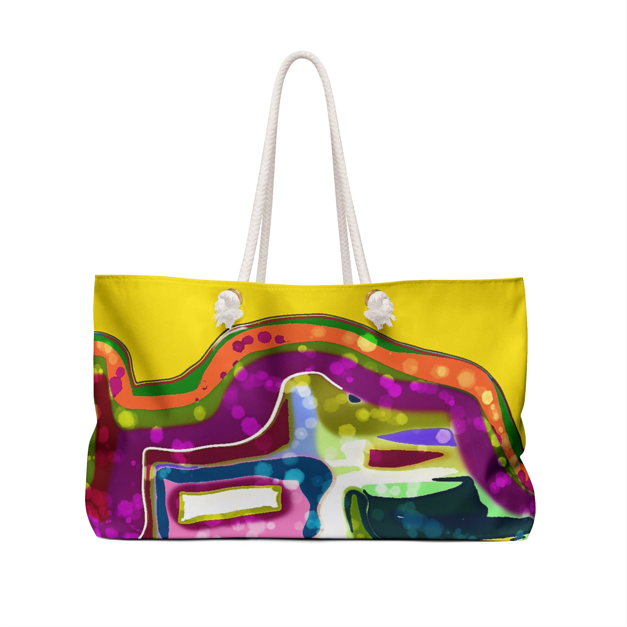Vibrant Neon Graffiti Weekender Bag