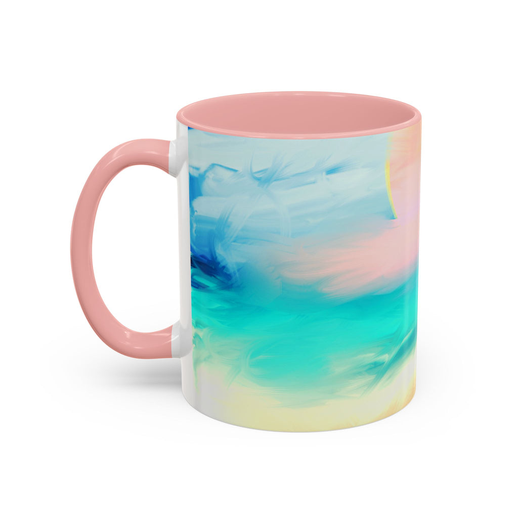 Beach Sunrise Accent Coffee Mug — Tropical Ocean Scene 11/15oz