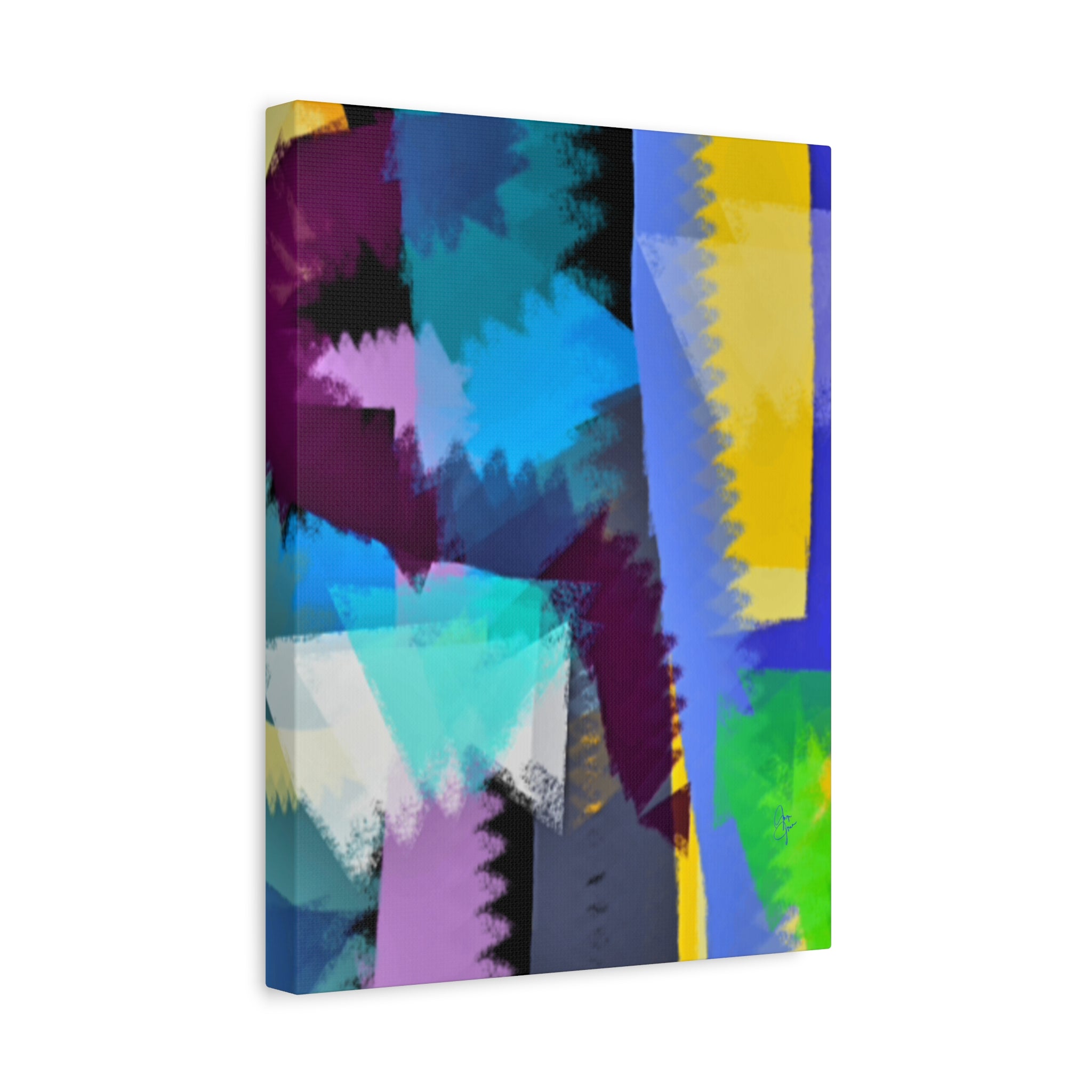 Abstract Color Burst Canvas Print — Vibrant Geometric Wall Art
