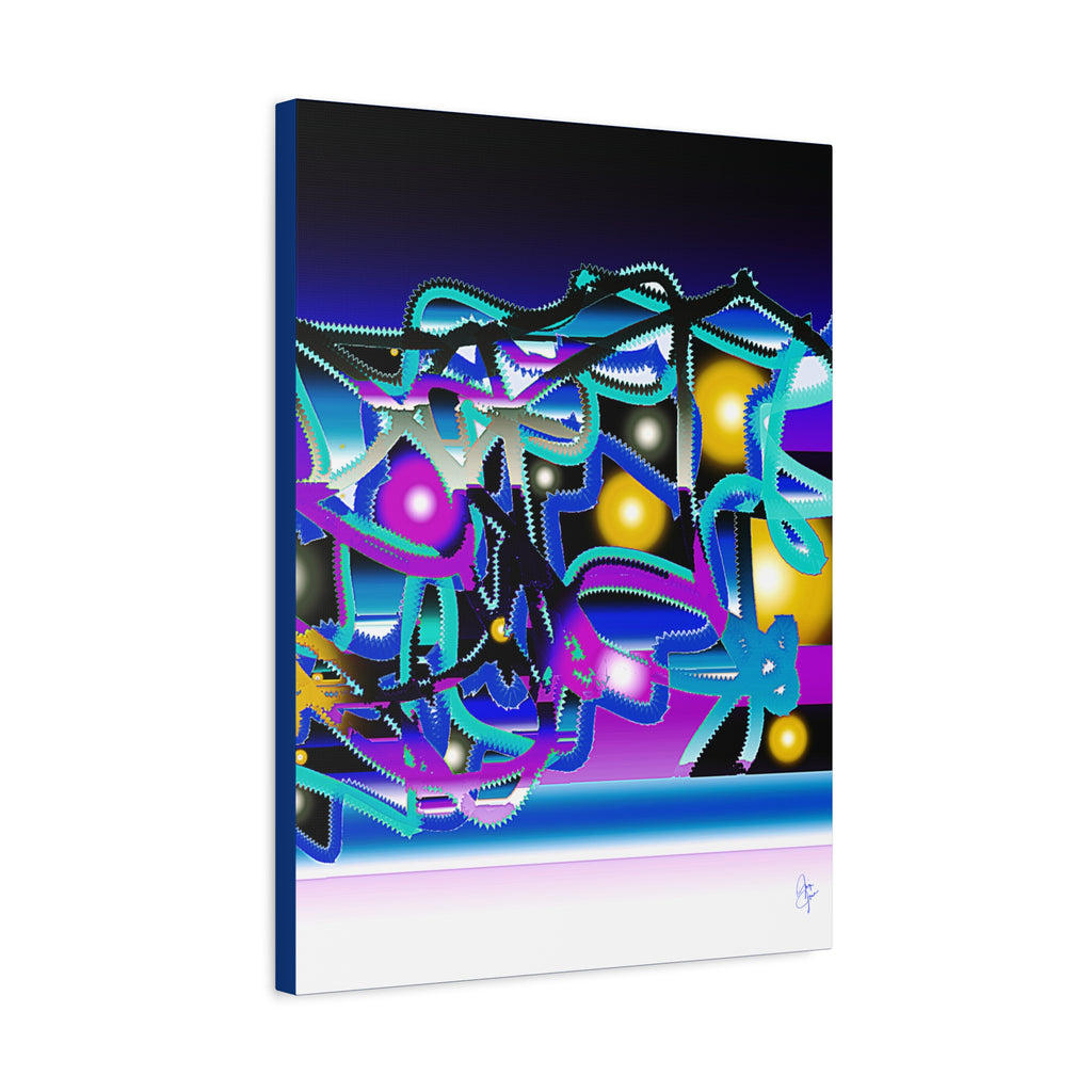 Contemporary City Lights Matte Canvas Wall Art — Stretched 1.25"
