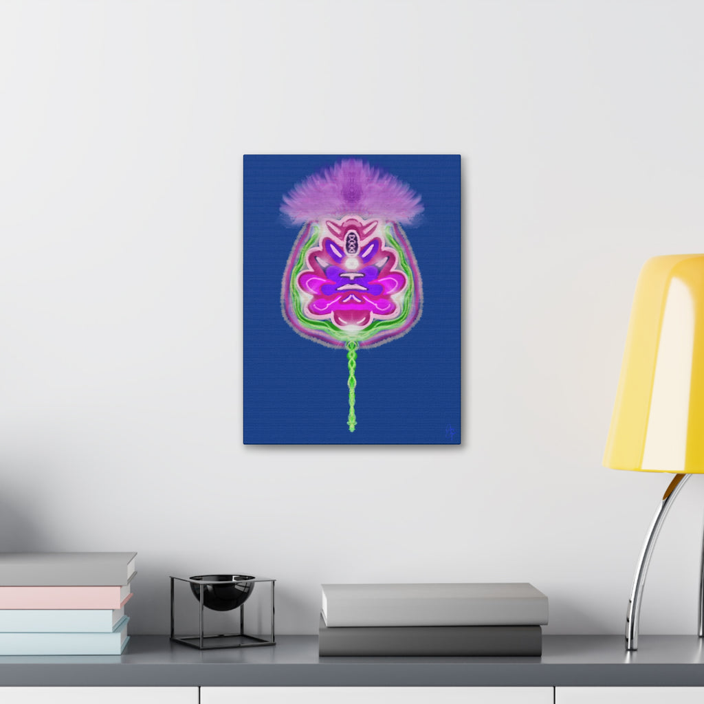 Abstract Purple Floral Canvas Wall Art — Stretched 1.5"