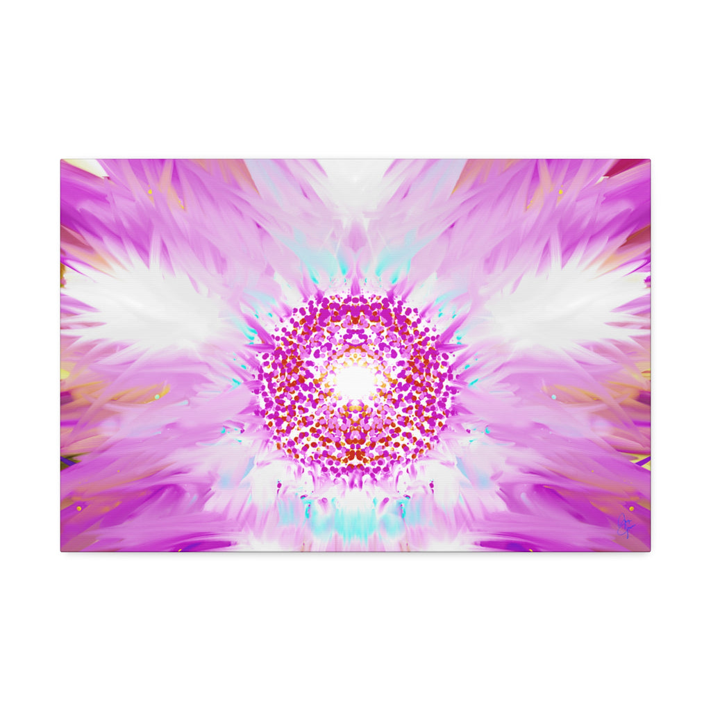 Pink Floral Mandala Canvas Print — Stretched Wall Art