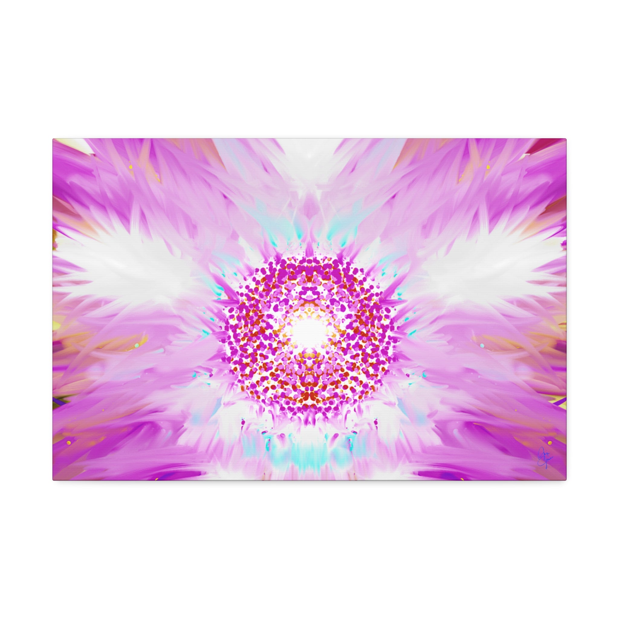 Pink Floral Mandala Canvas Print — Stretched Wall Art