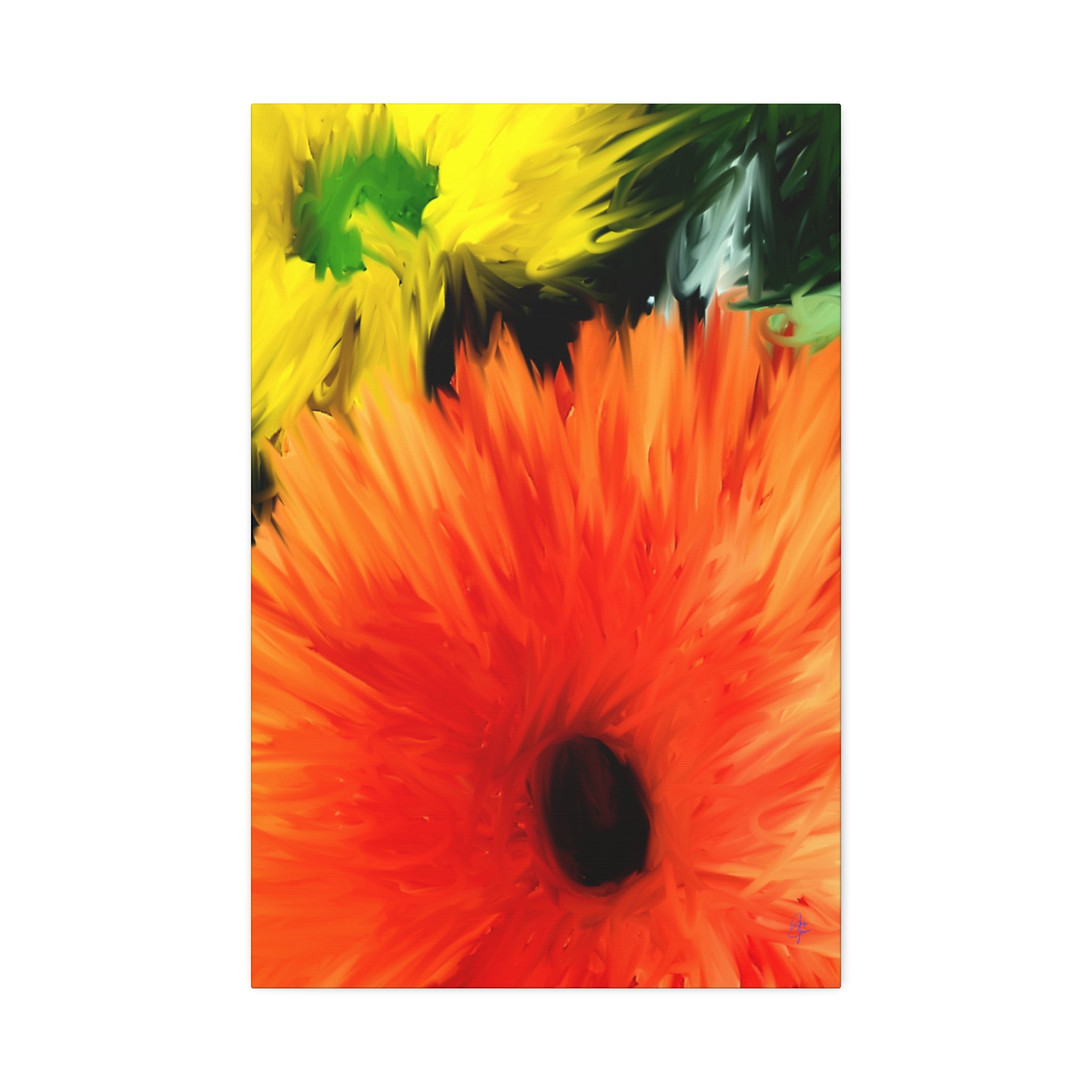Sunflower Burst Canvas Wall Art - Stretched 1.5"