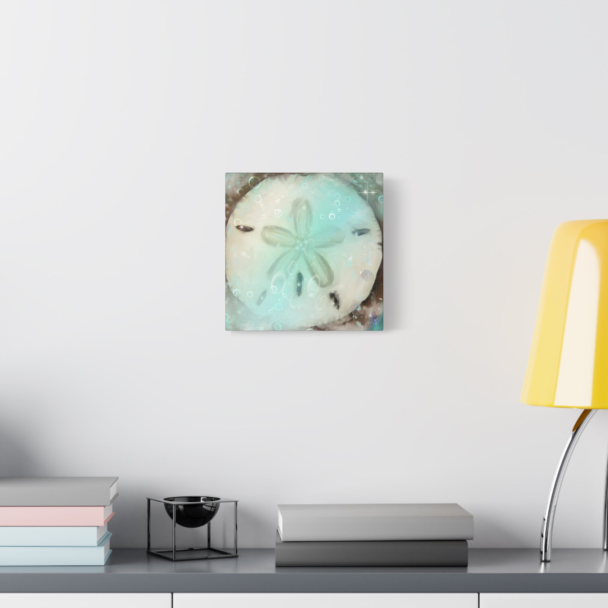 Sand Dollar Ocean Canvas Wall Art — Beach Coastal Nautical Decor