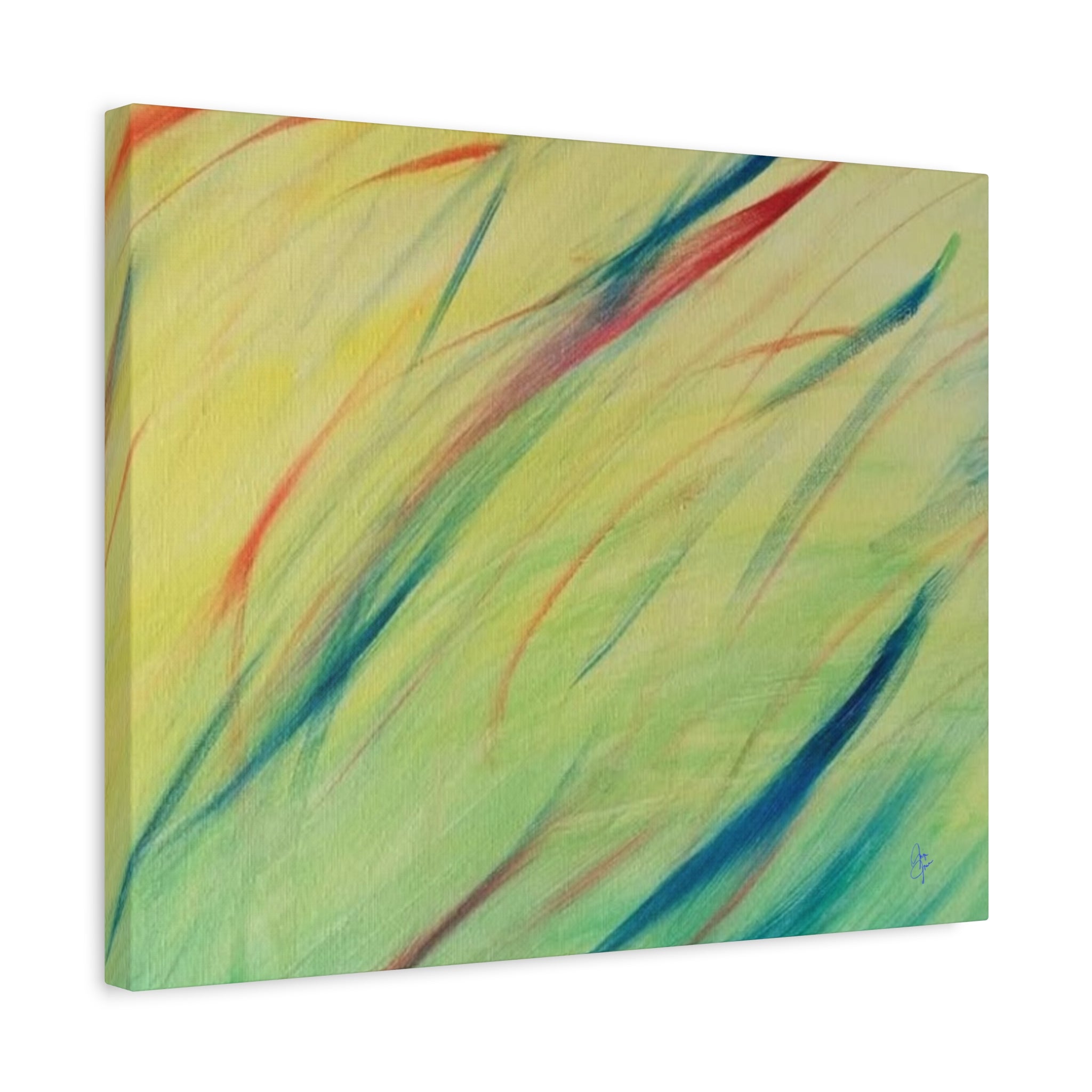 Abstract Windblown Grasses Matte Canvas Wall Art