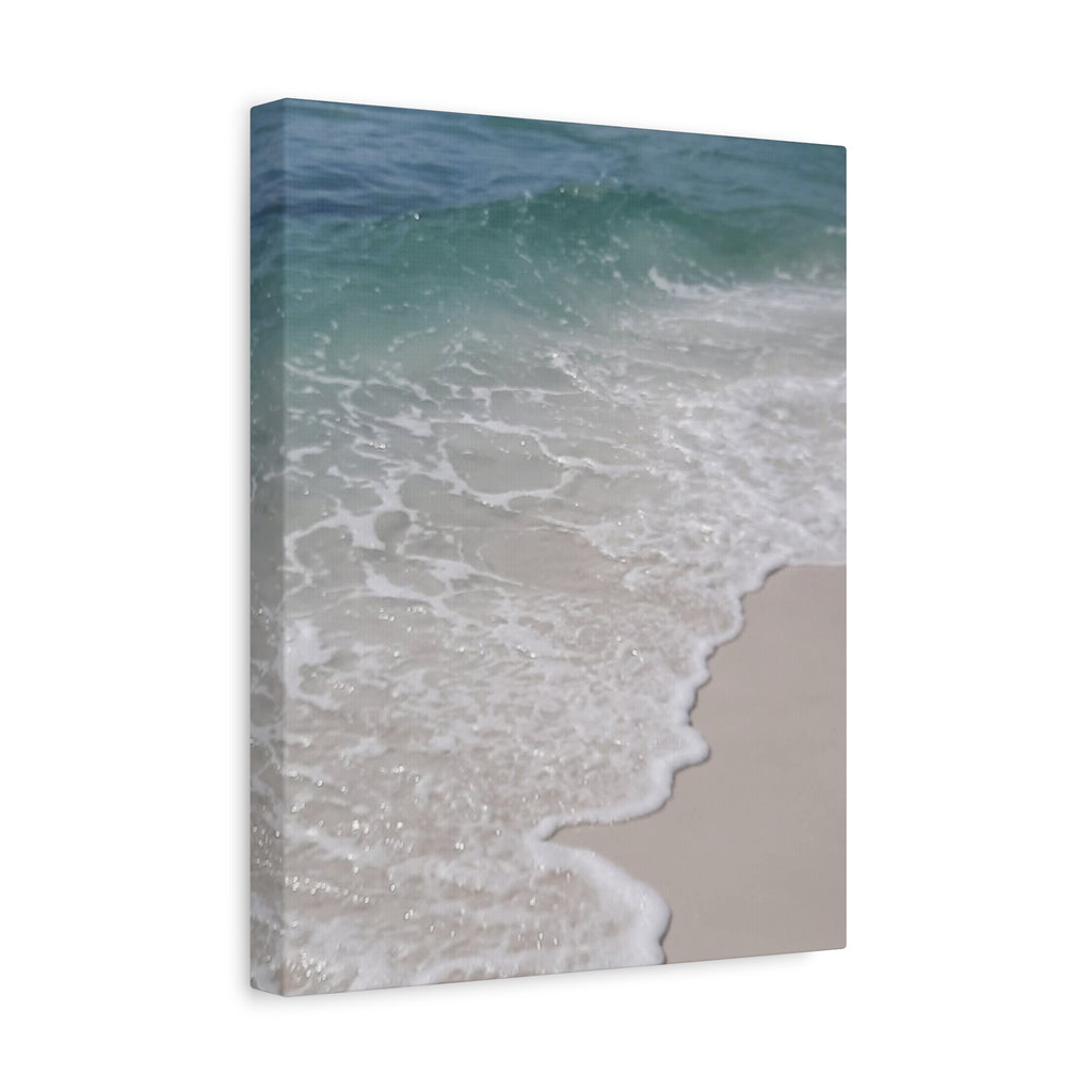 Seaside Shoreline Matte Canvas Print — Tranquil Beach Wall Art, Stretched 1.25"