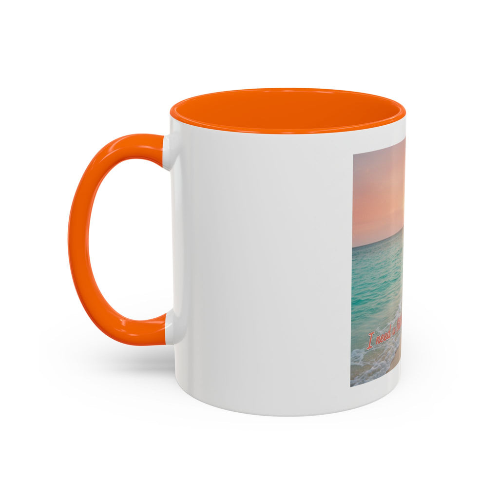 Tropical Beach Coffee Mug — Sunset Palm Ocean Accent Mug (11/15 oz)