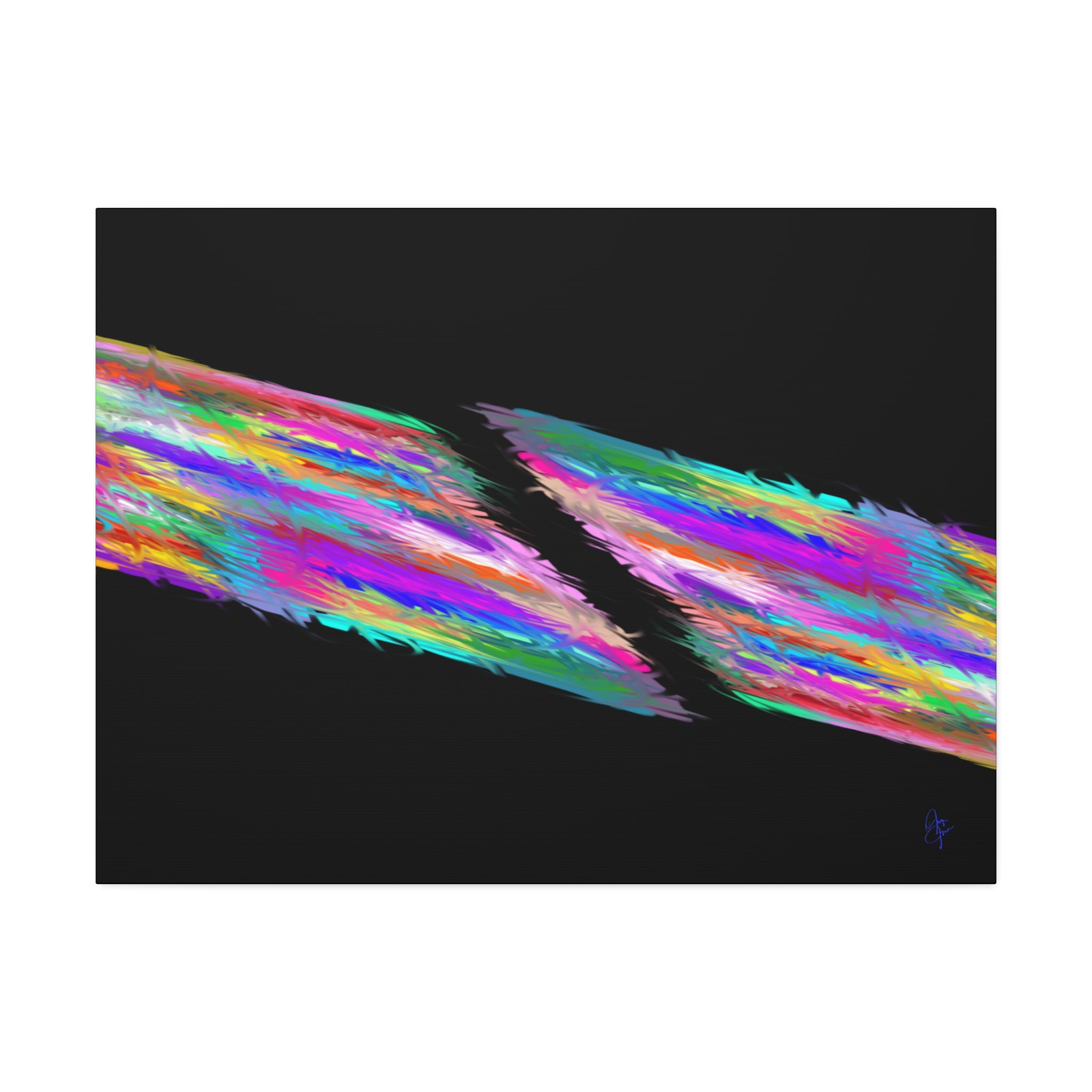 Abstract Rainbow Streak Canvas