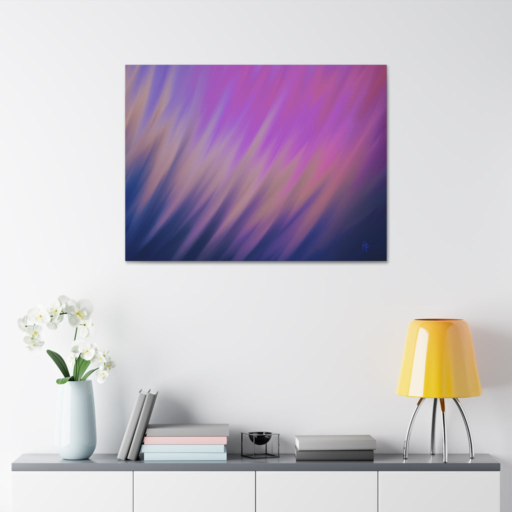 Abstract Purple Gradient Canvas Wall Art — Stretched 1.5"