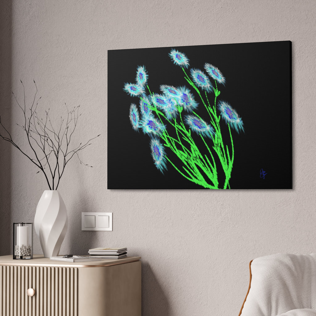 Neon Wildflower Canvas Print