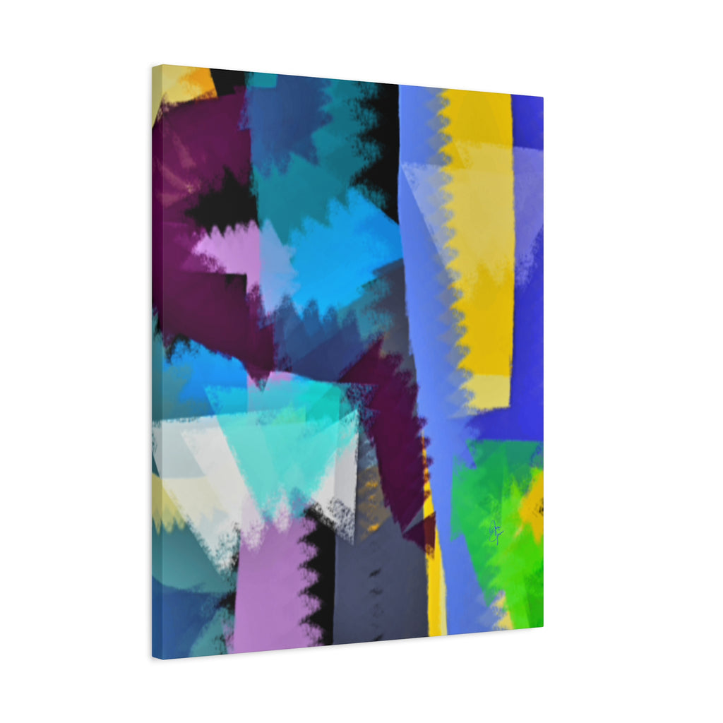 Abstract Color Burst Canvas Print — Vibrant Geometric Wall Art