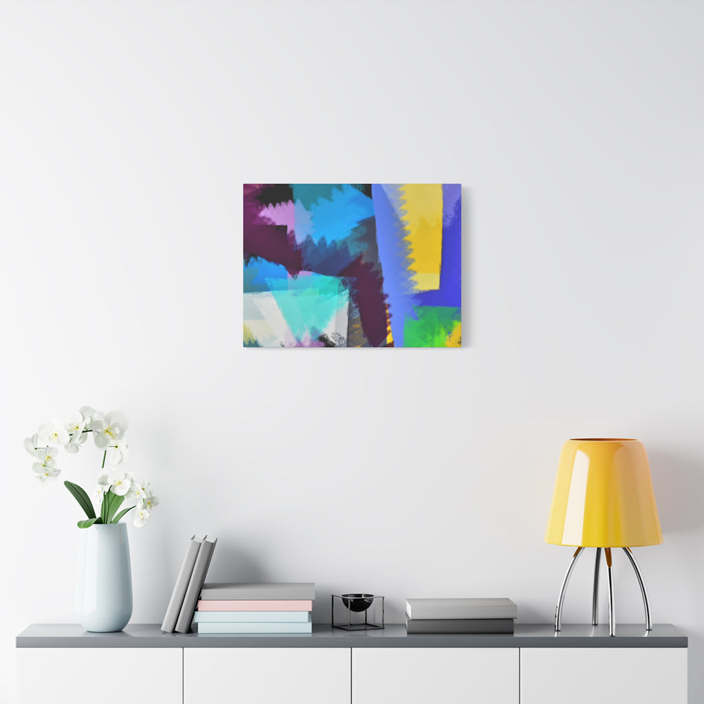 Abstract Color Burst Canvas Print — Vibrant Geometric Wall Art