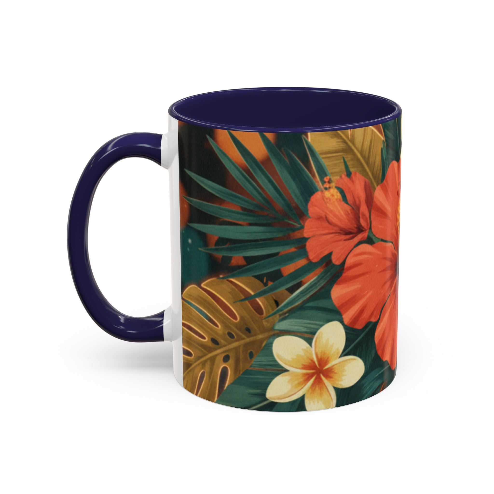 Hibiscus Tropical Coffee Mug — Floral Island Accent Mug (11/15 oz)