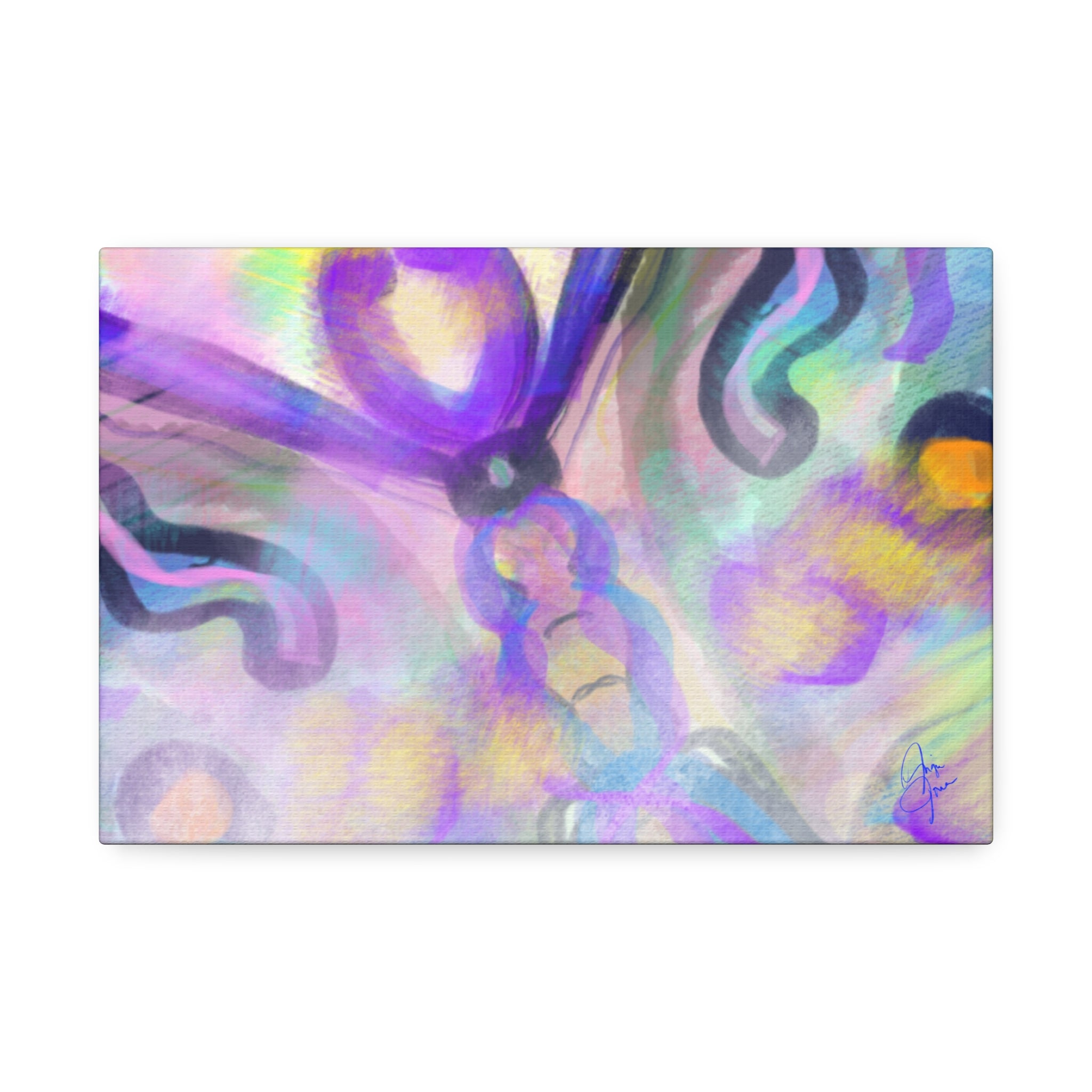 Abstract Pastel Butterfly Canvas — Stretched 1.5" Wall Art