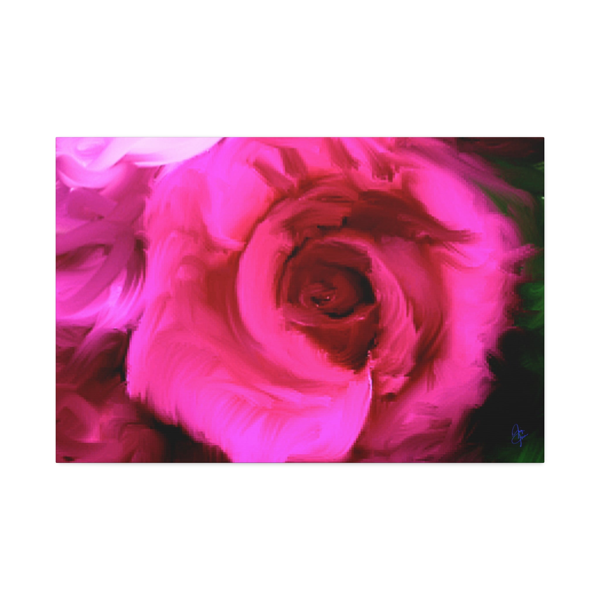 Pink Rose Abstract Canvas Print — Stretched 1.5" Wall Art