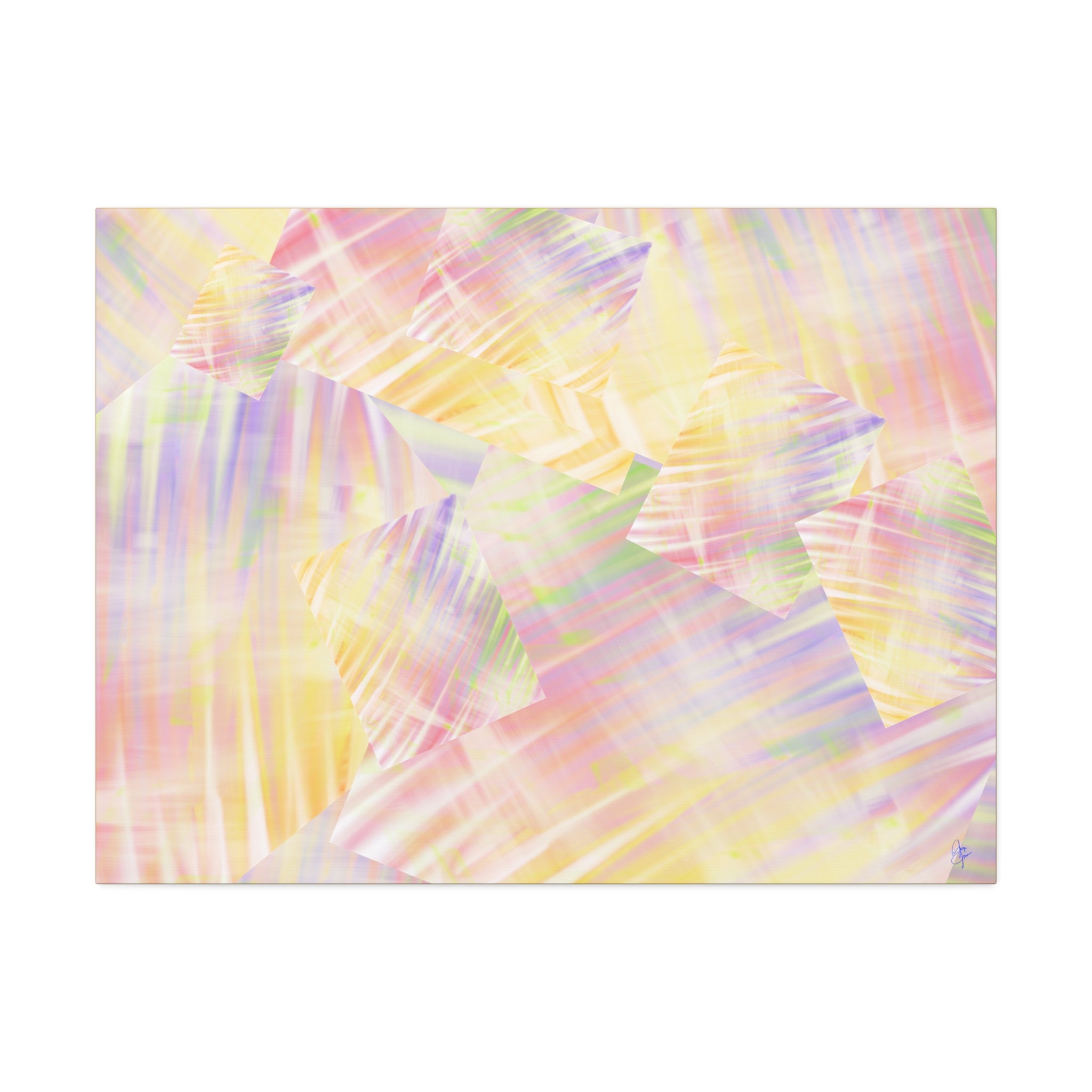 Pastel Abstract Canvas Art - Soft Prism Stretched Canvas 1.5"