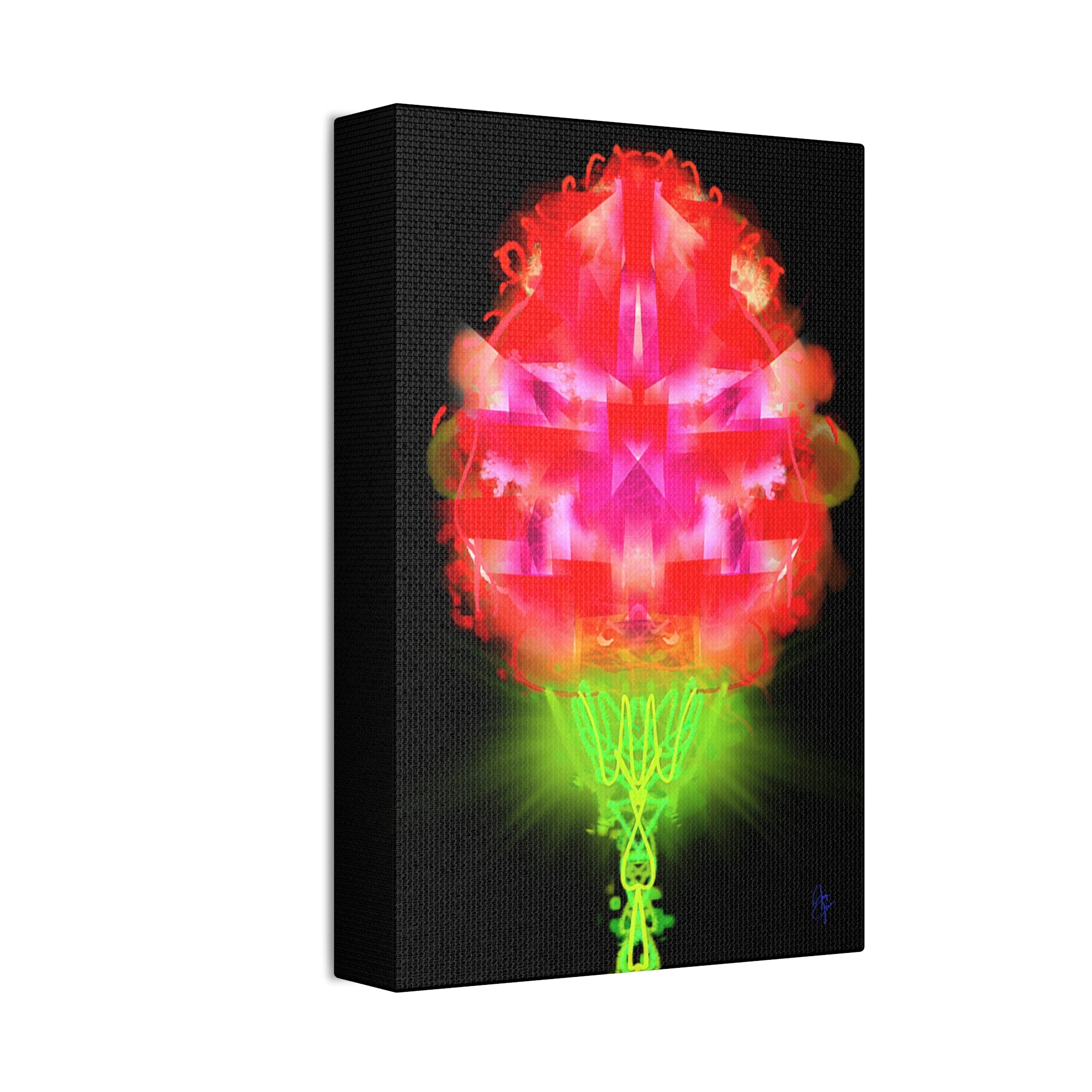Single Rose Canvas Stretched 1.5" — Rose Wall Art