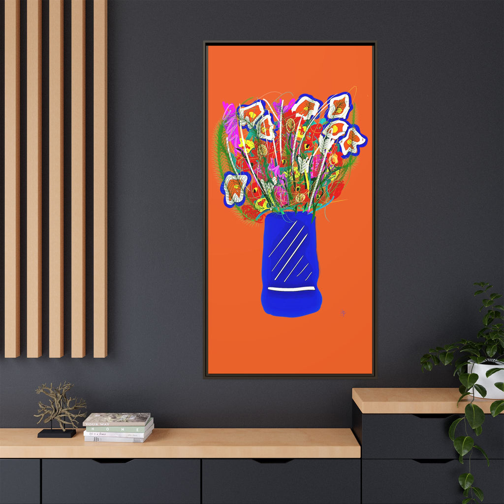 Floral Bouquet Matte Canvas Print — Framed Wall Art