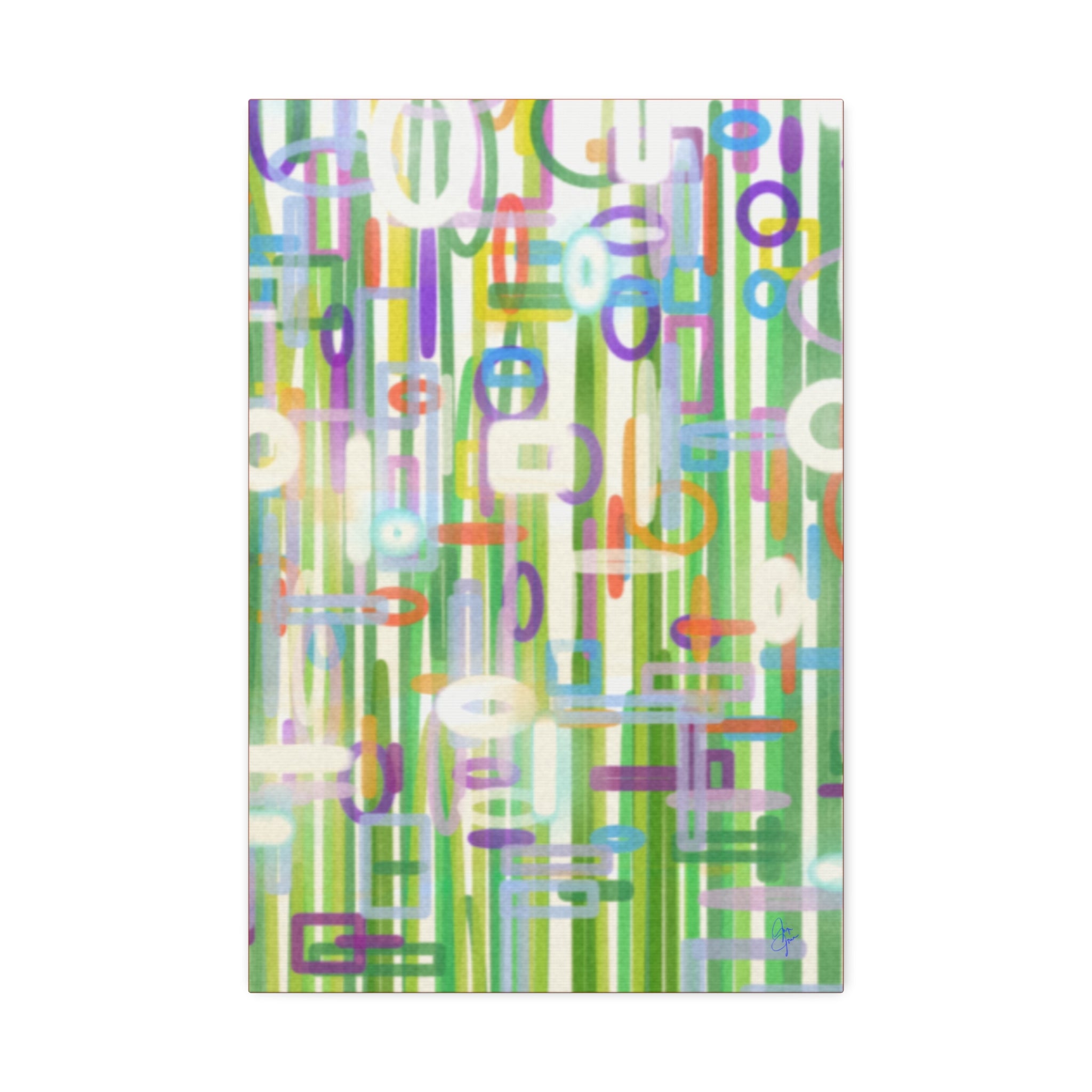 Contemporary Flower Garden Canvas Stretched 1.5"