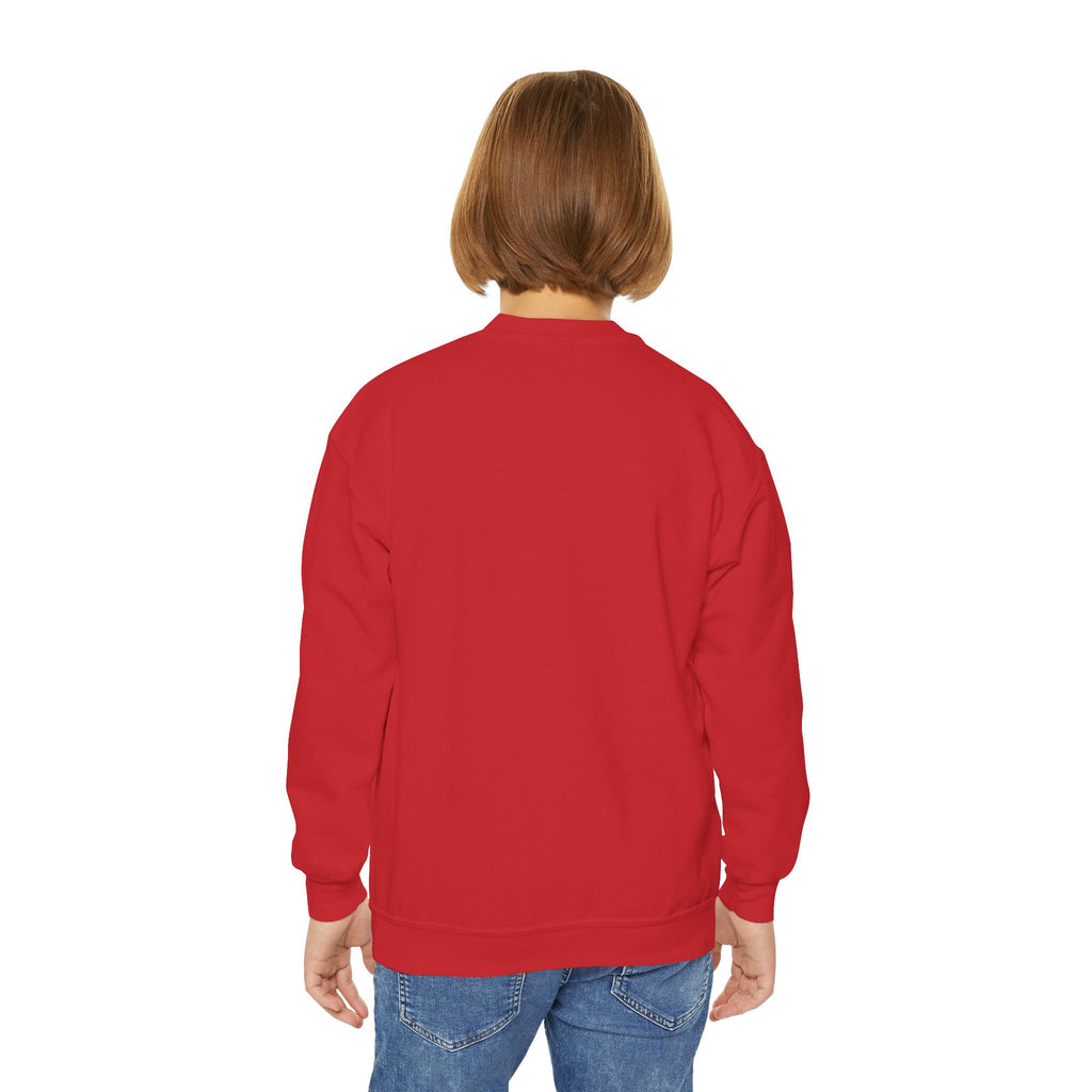 Axolotl Crewneck Sweatshirt — Cute Pink Axolotl with Sunglasses & Sunset