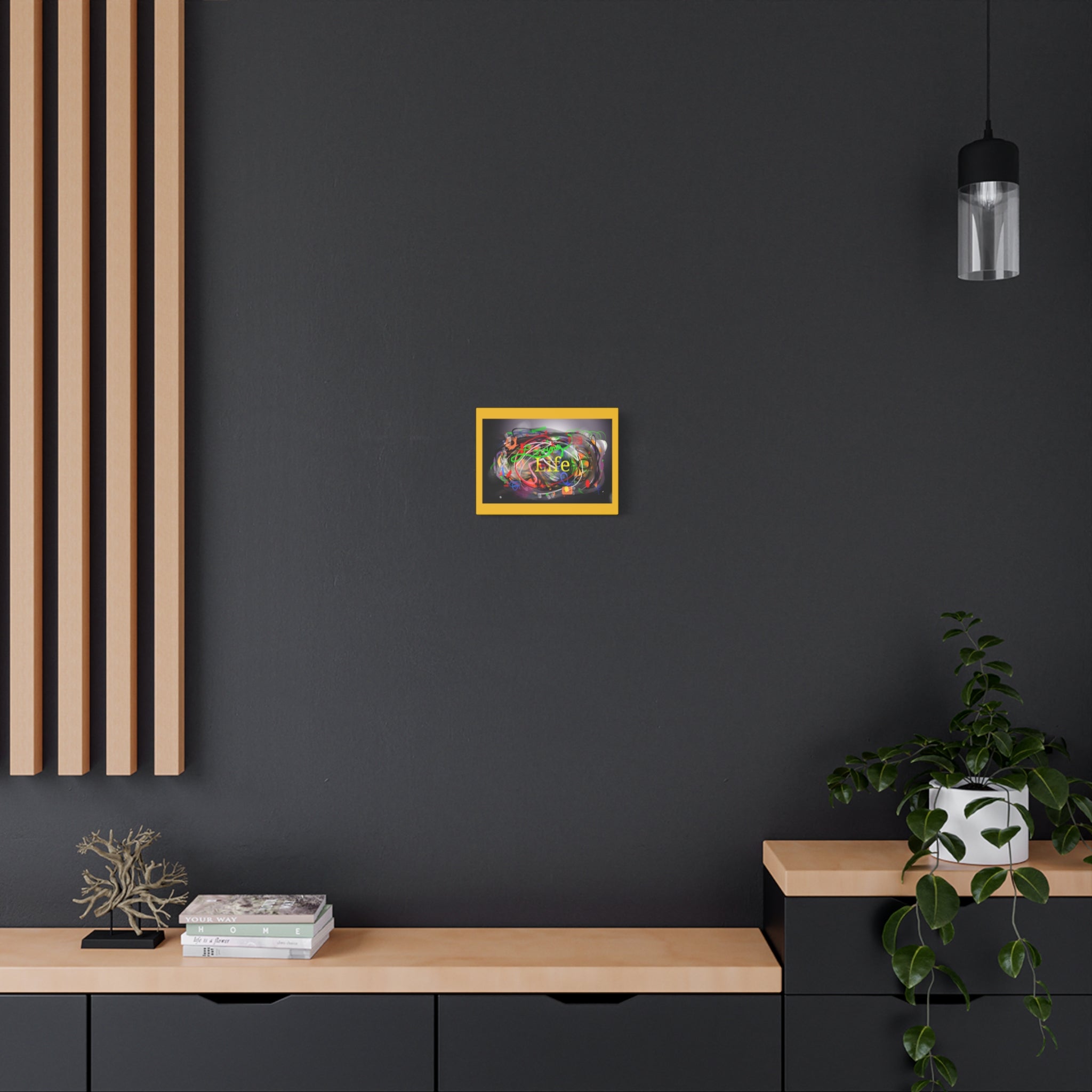 Loving Life Abstract Canvas Wall Art – Colorful Modern Stretched Matte Print
