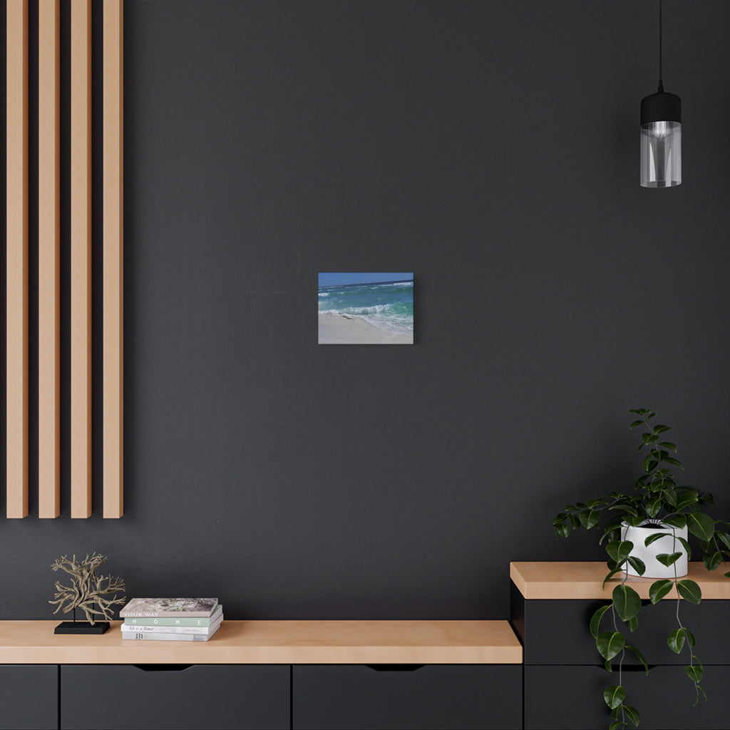 Seaside Waves Matte Canvas Print — Stretched Beach Wall Art