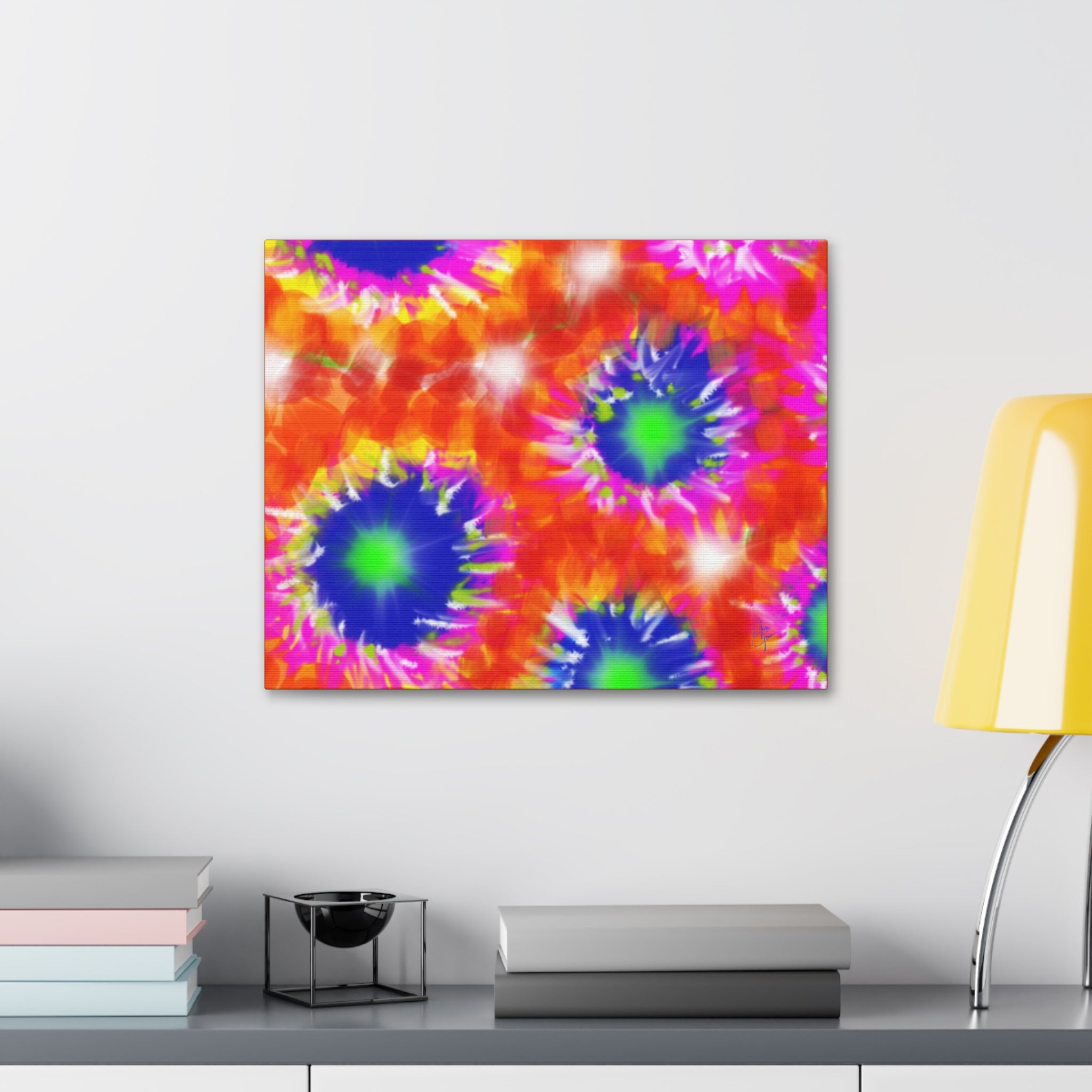 Tie-Dye Burst Canvas Print — Vibrant Abstract Wall Art