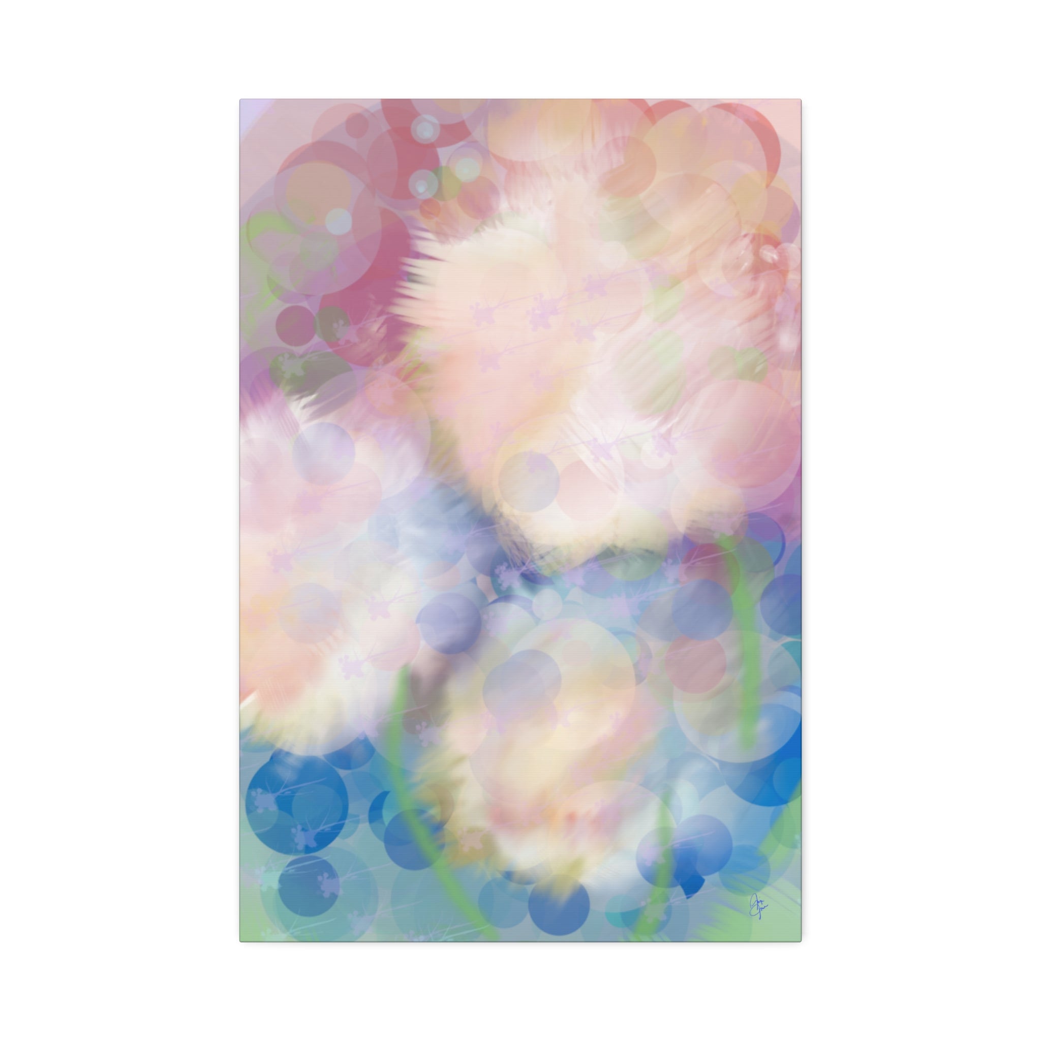 Pastel Abstract Canvas Print — Dreamy Bokeh Wall Art (Stretched 1.5")