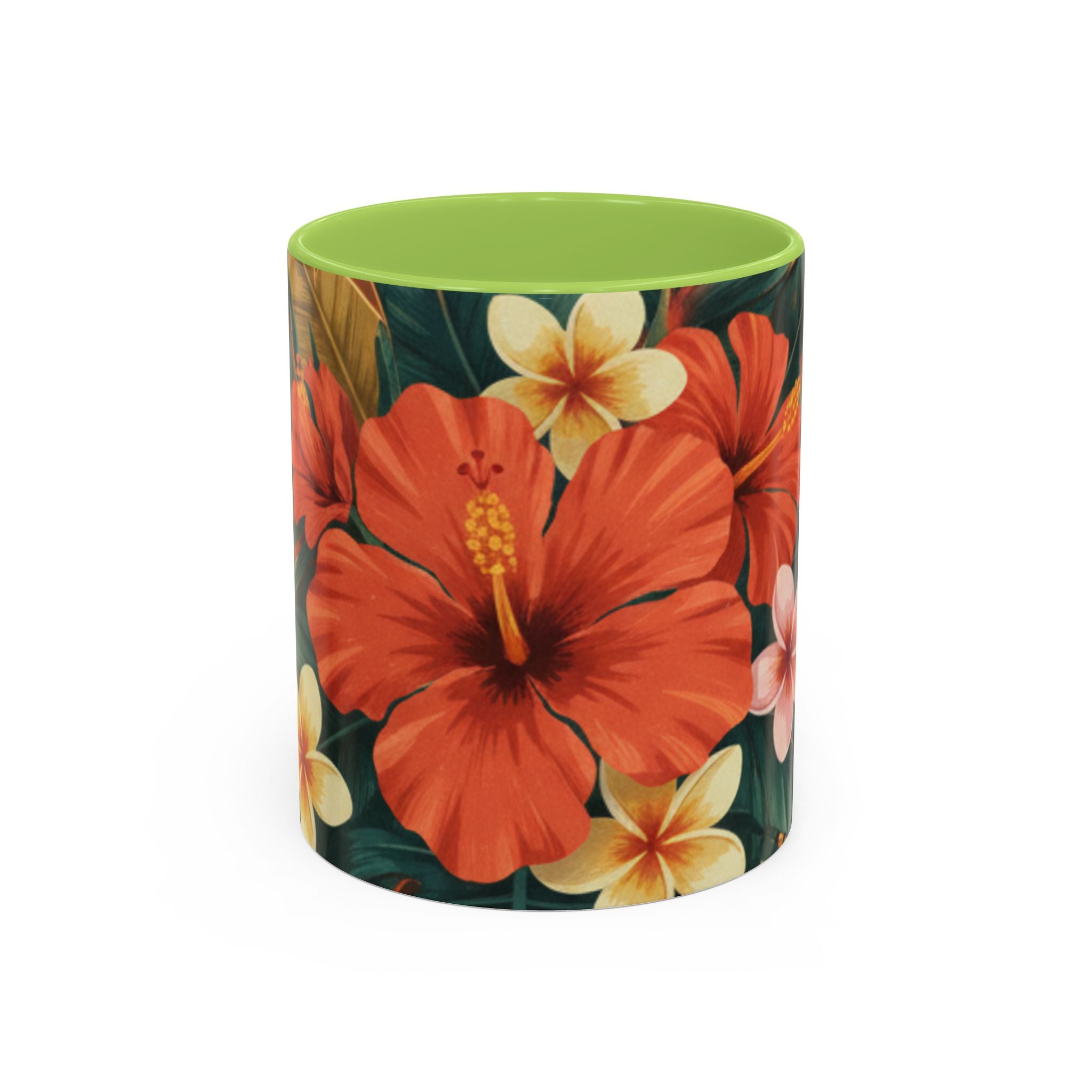 Hibiscus Tropical Coffee Mug — Floral Island Accent Mug (11/15 oz)