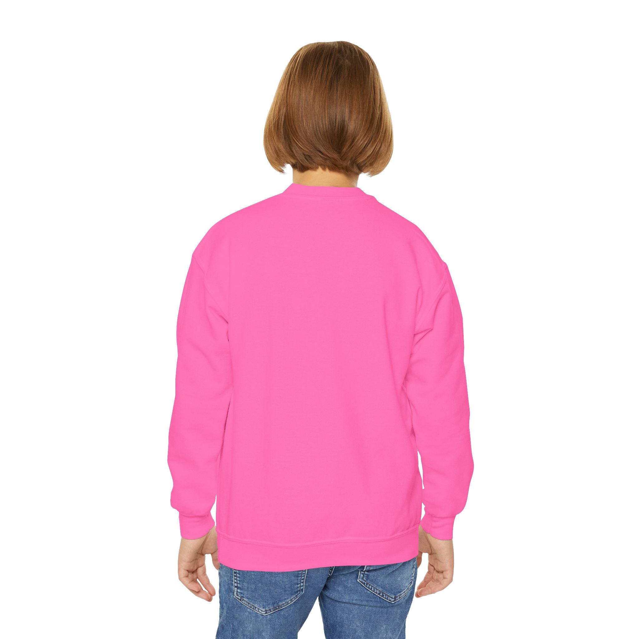 Axolotl Crewneck Sweatshirt — Cute Pink Axolotl with Sunglasses & Sunset