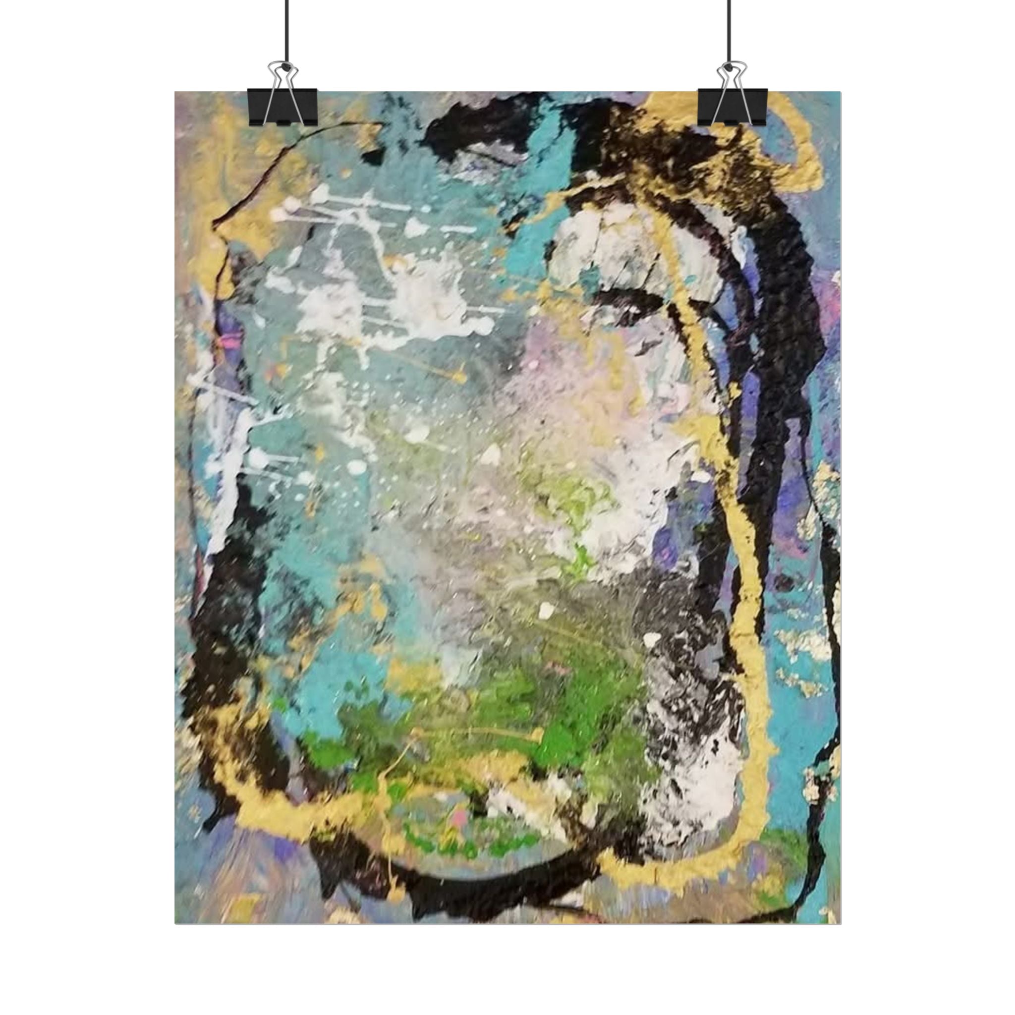 Abstract Color Burst Rolled Poster — "Broken Halo"Contemporary Modern Art Print