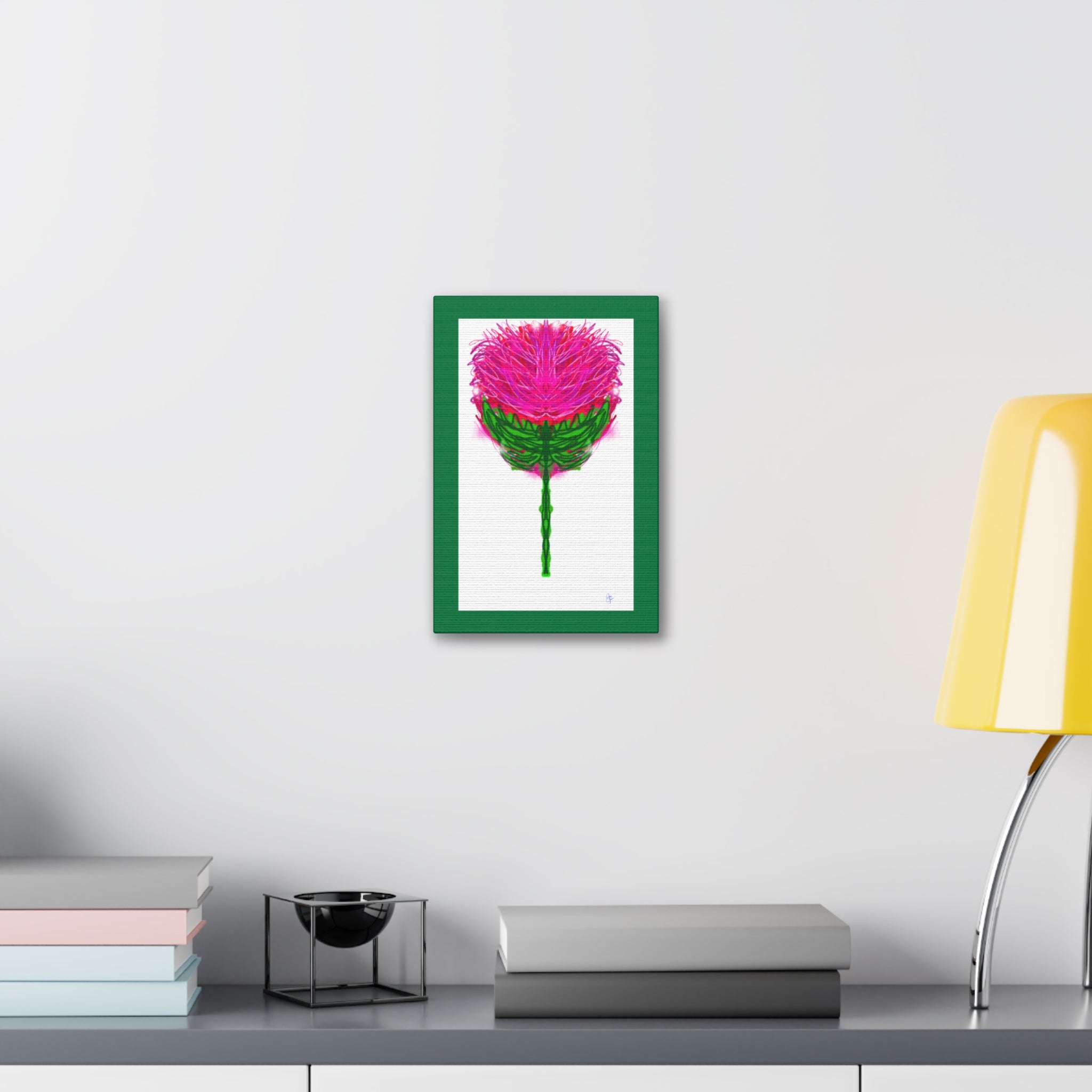Pink Thistle Canvas Print — Stretched 1.5" Floral Wall Art
