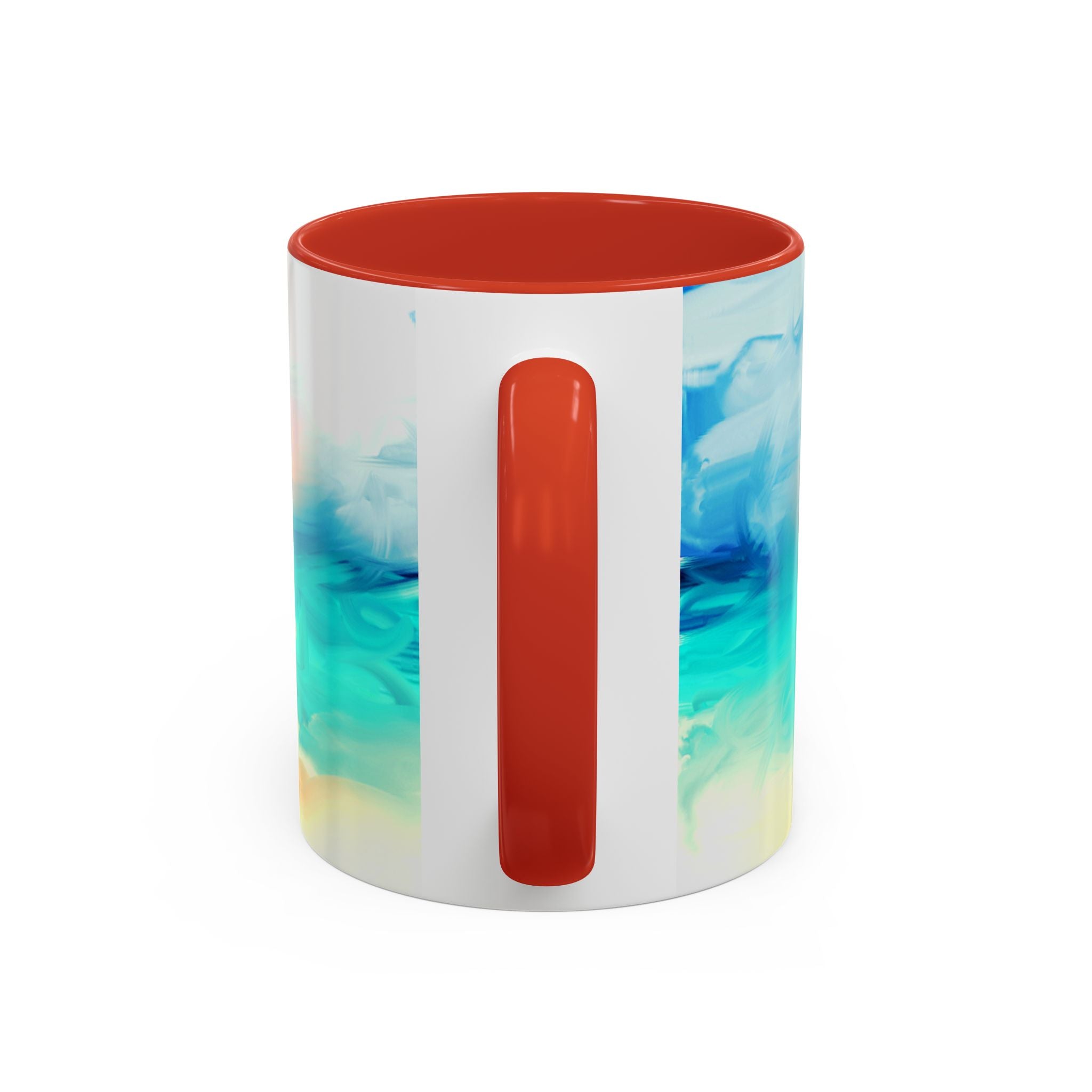 Beach Sunrise Accent Coffee Mug — Tropical Ocean Scene 11/15oz