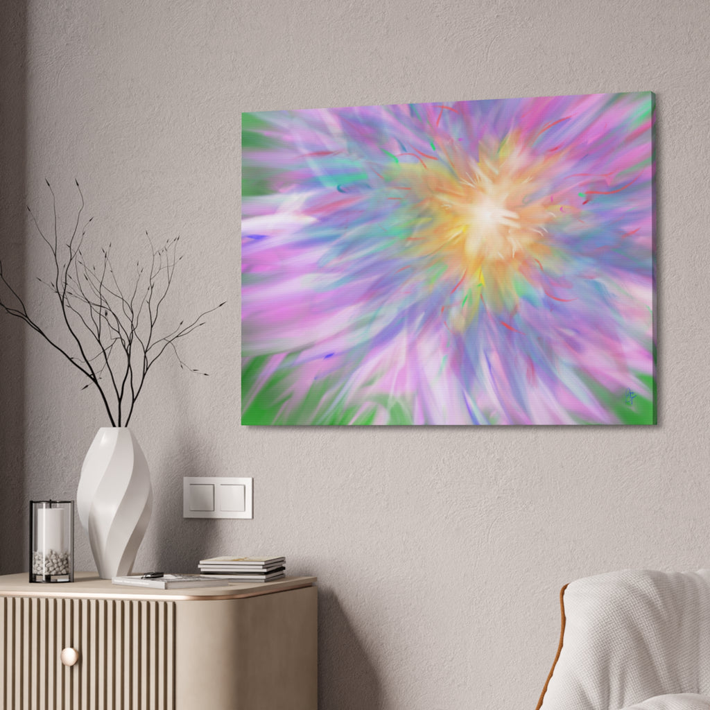 Vibrant Lilypad Stretched Canvas Wall Art