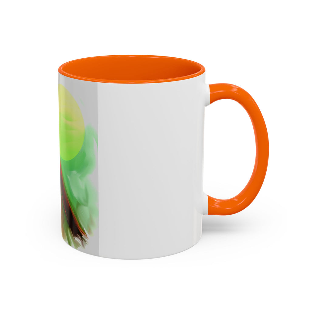 Cardinal Bird Accent Coffee Mug — Red Cardinal Sunrise Art Ceramic Mug (11/15 oz)