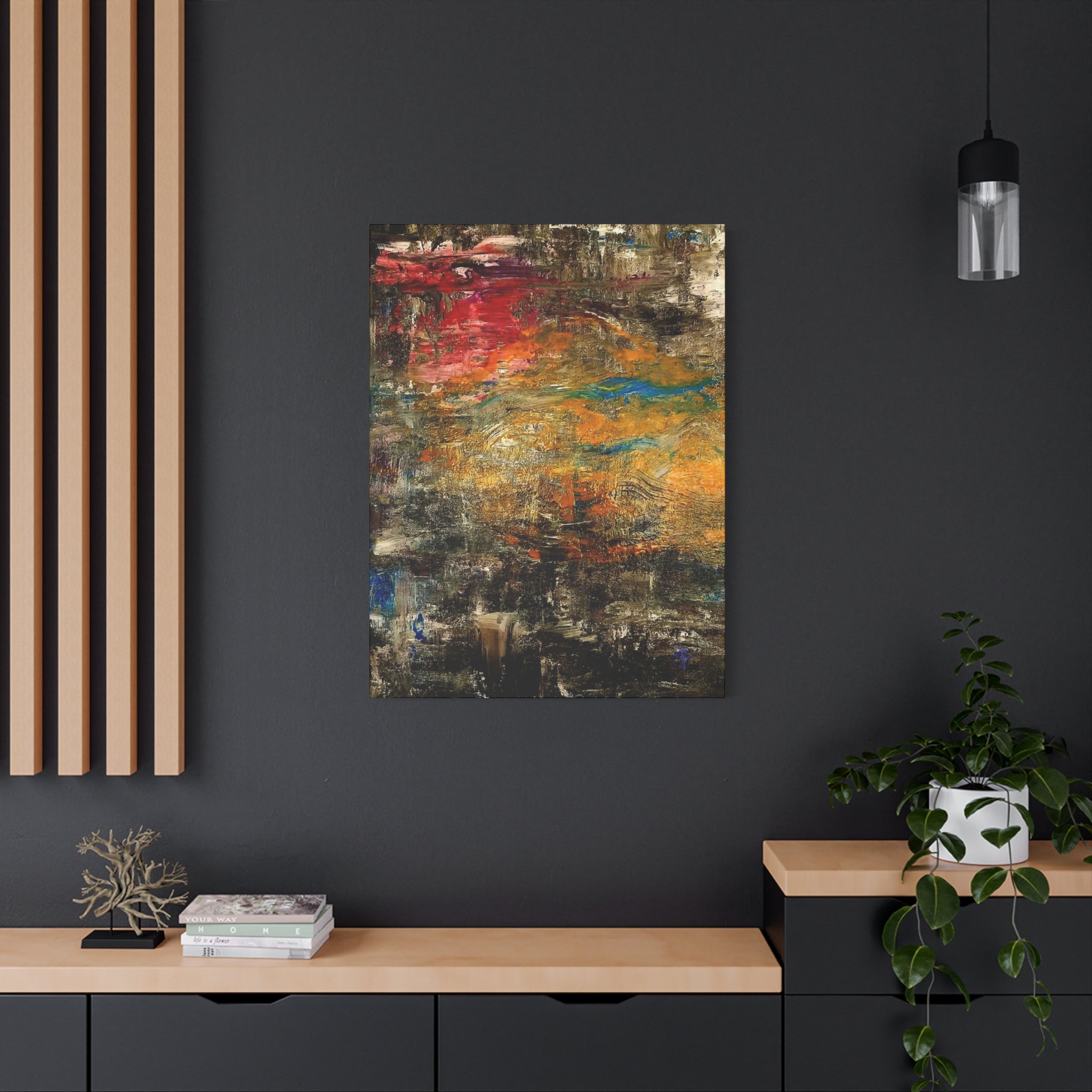 Abstract Autumn Texture Matte Canvas Print — Stretched Wall Art