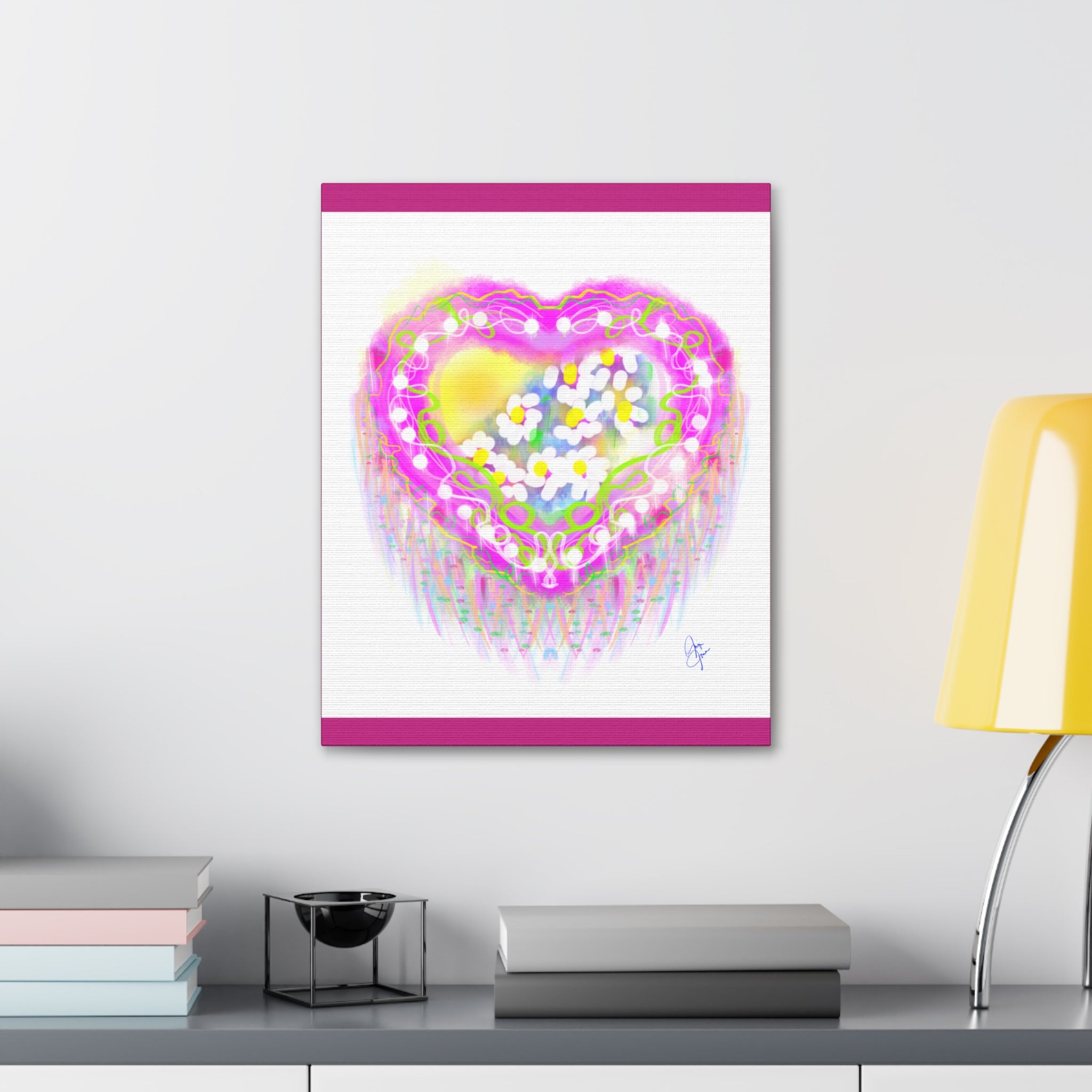 Daisy Burst Canvas Art — Bright Floral Stretched Canvas 1.5"