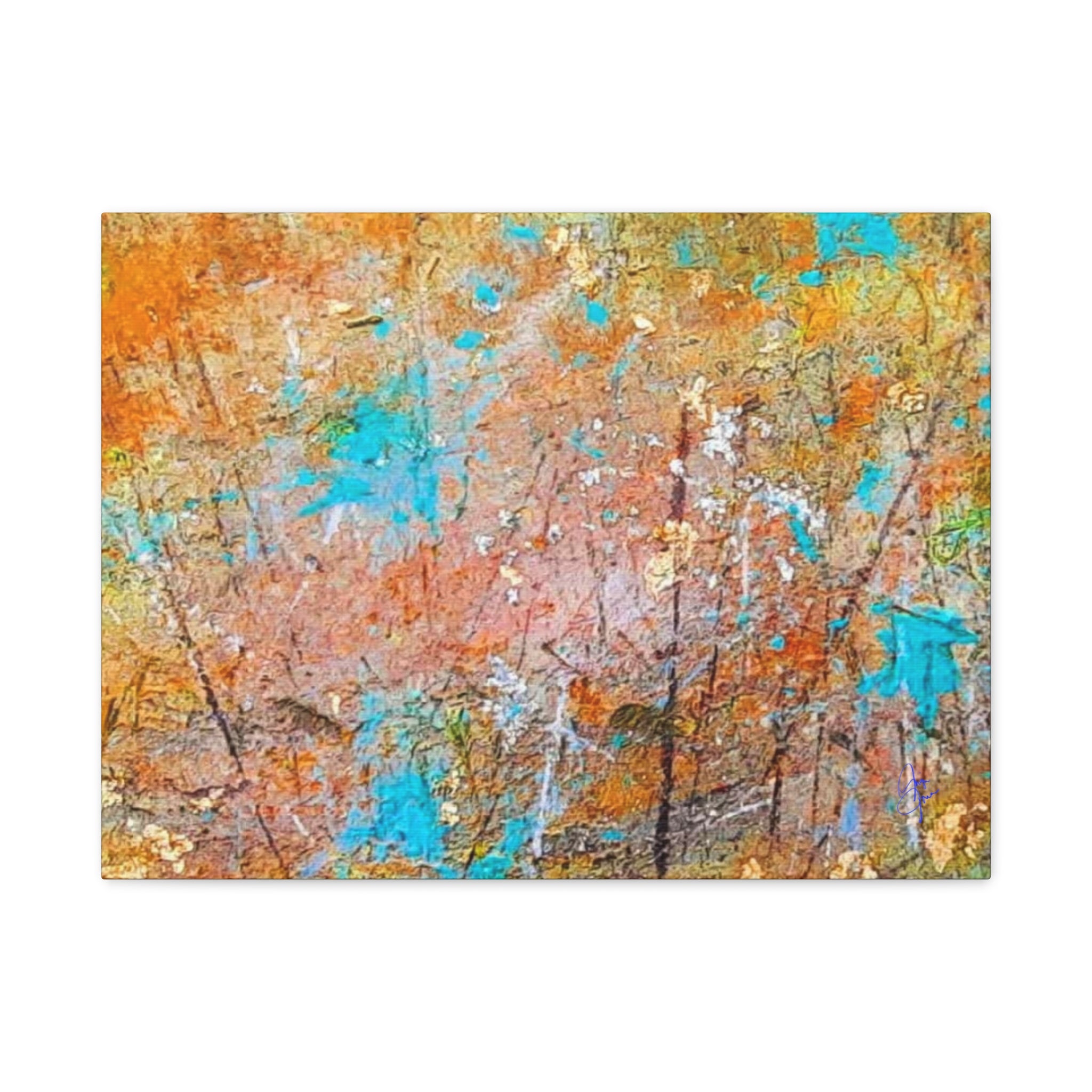 Matte Canvas Wall Art — 'Walk in the Woods' Abstract by Angie Jones (Stretched 1.25")