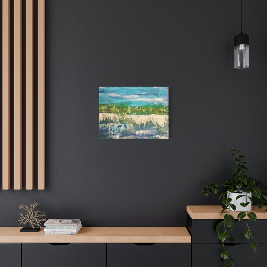 Coastal Abstract Landscape Matte Canvas Print — Stretched 1.25"