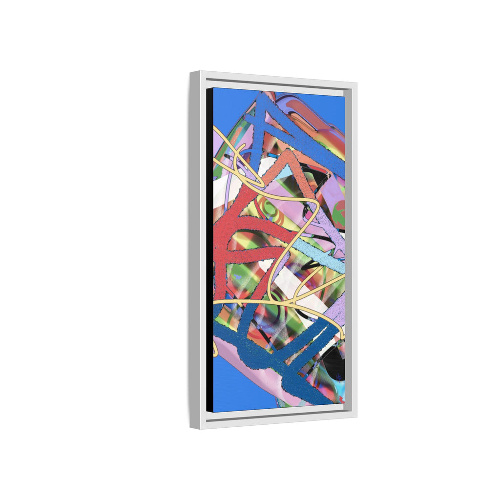Abstract Multi‑Color Framed Canvas Art – Vibrant Modern Wall Decor
