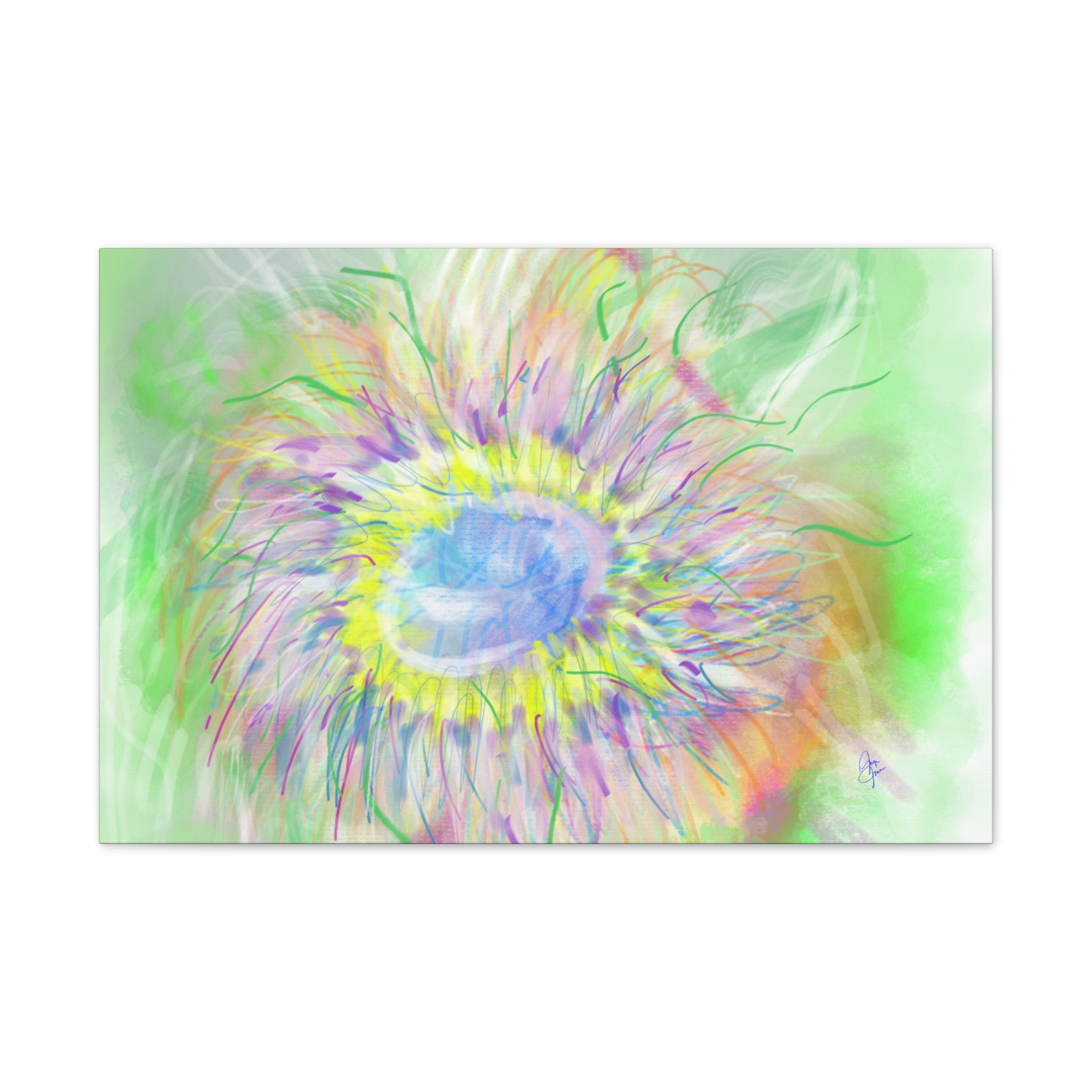 Abstract Pastel Bloom Canvas Print — Floral Wall Art for Living Room & Nursery