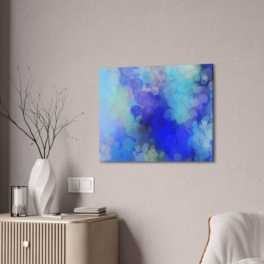 Blue Bokeh Abstract Canvas Print