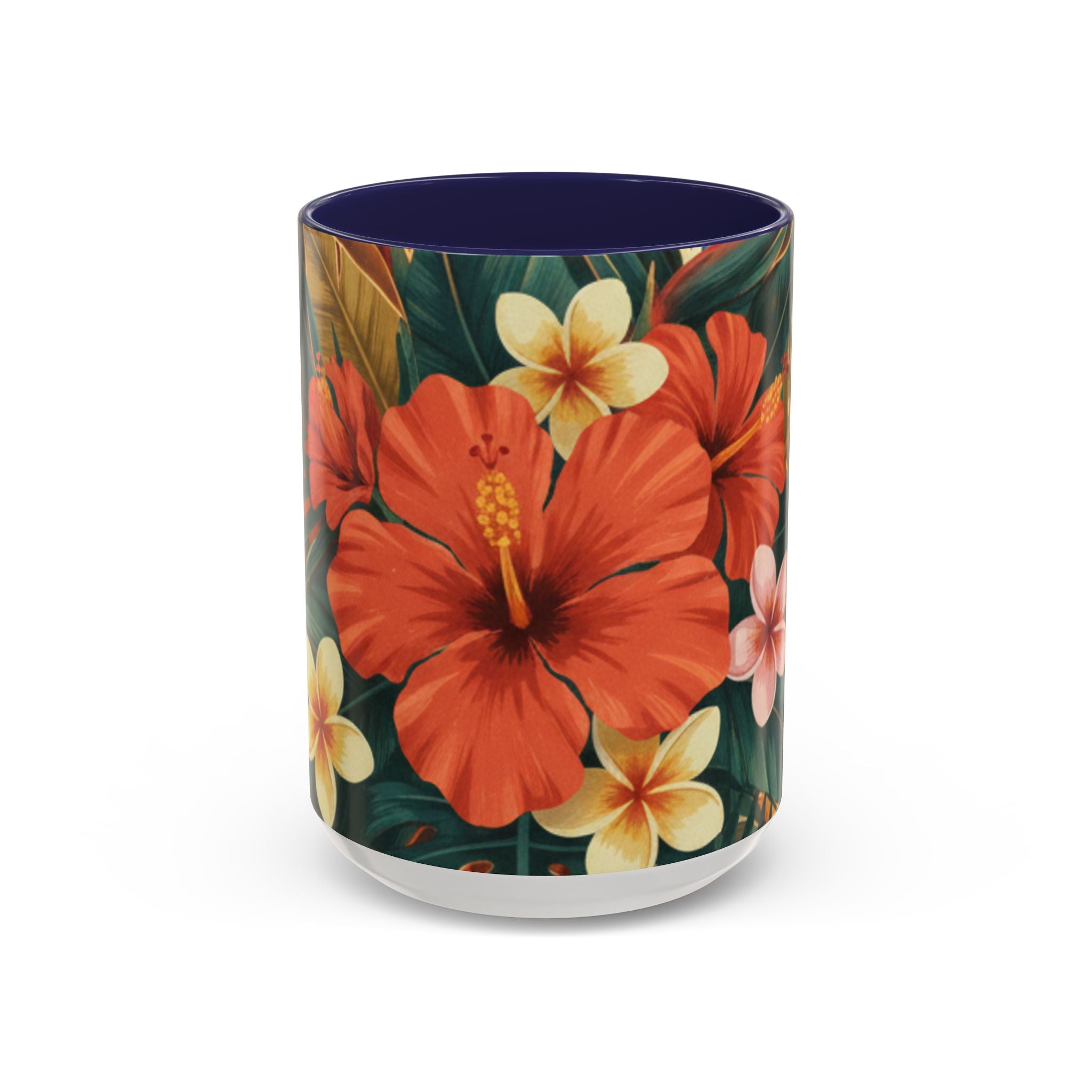 Hibiscus Tropical Coffee Mug — Floral Island Accent Mug (11/15 oz)