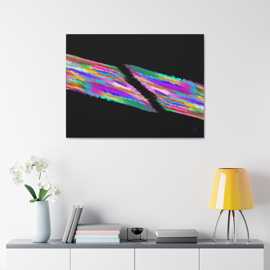 Abstract Rainbow Streak Canvas