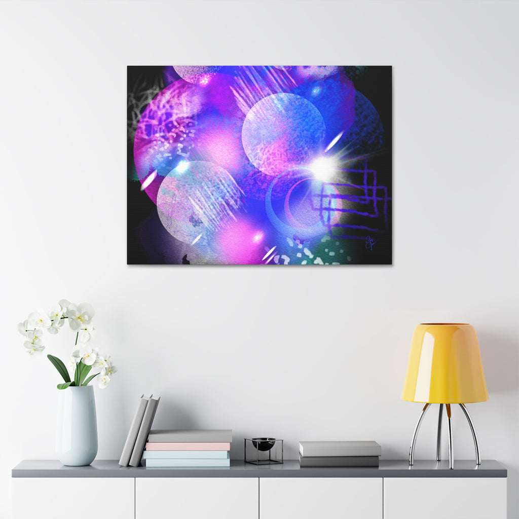 Abstract Neon Galaxy Canvas Print — Stretched 1.5''