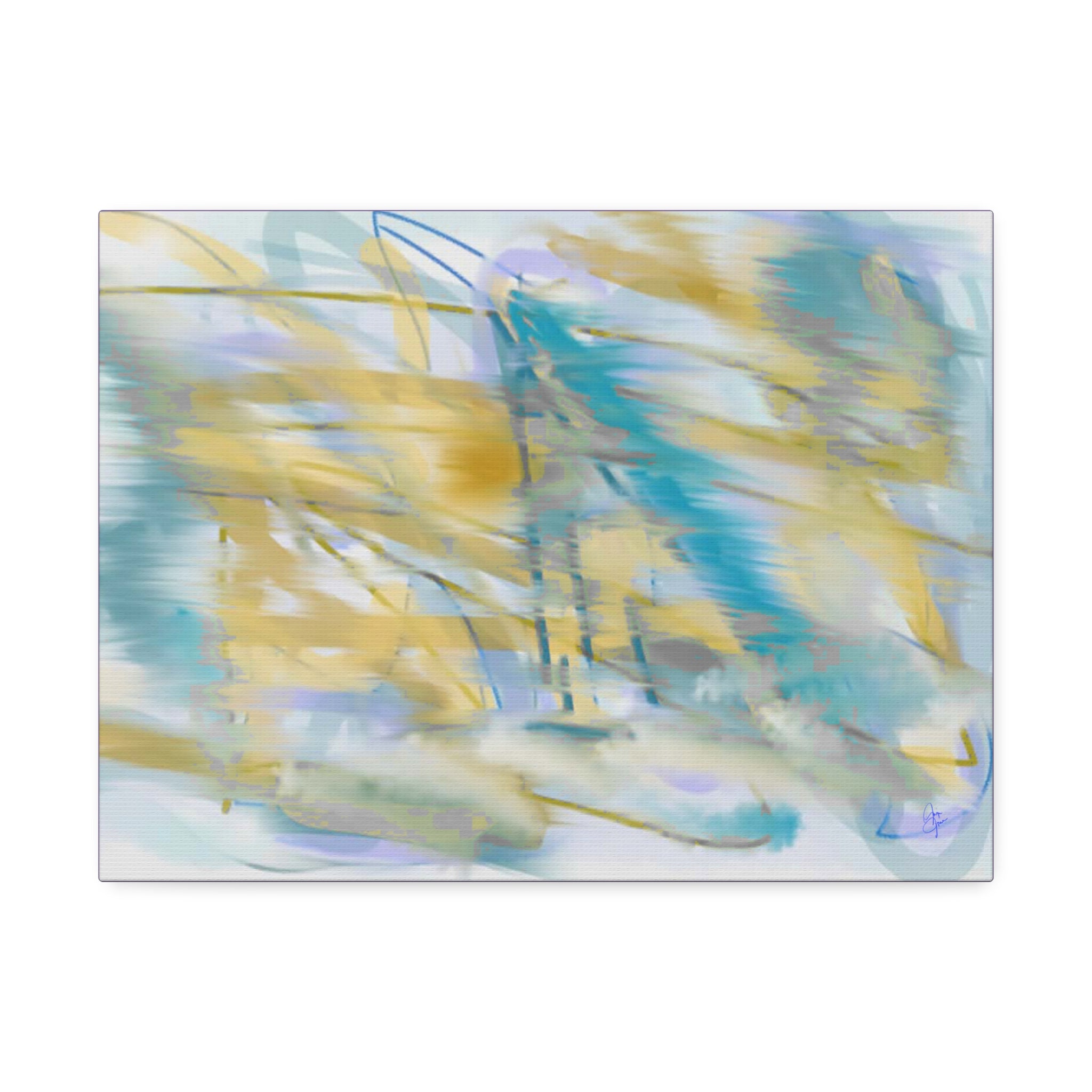 Abstract Coastal Breeze Canvas — Stretched 1.5" Wall Art