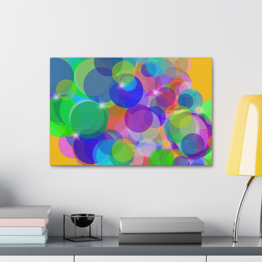 Abstract Colorful Bokeh Canvas Print — Vibrant Stretched Wall Art