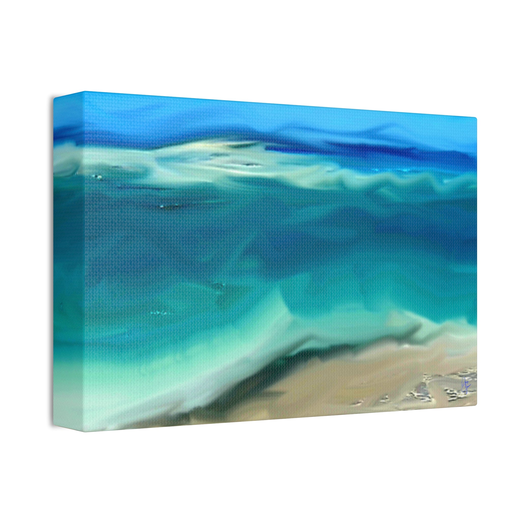 Ocean Waves Canvas Wall Art — Coastal Beach Seascape Canvas Print