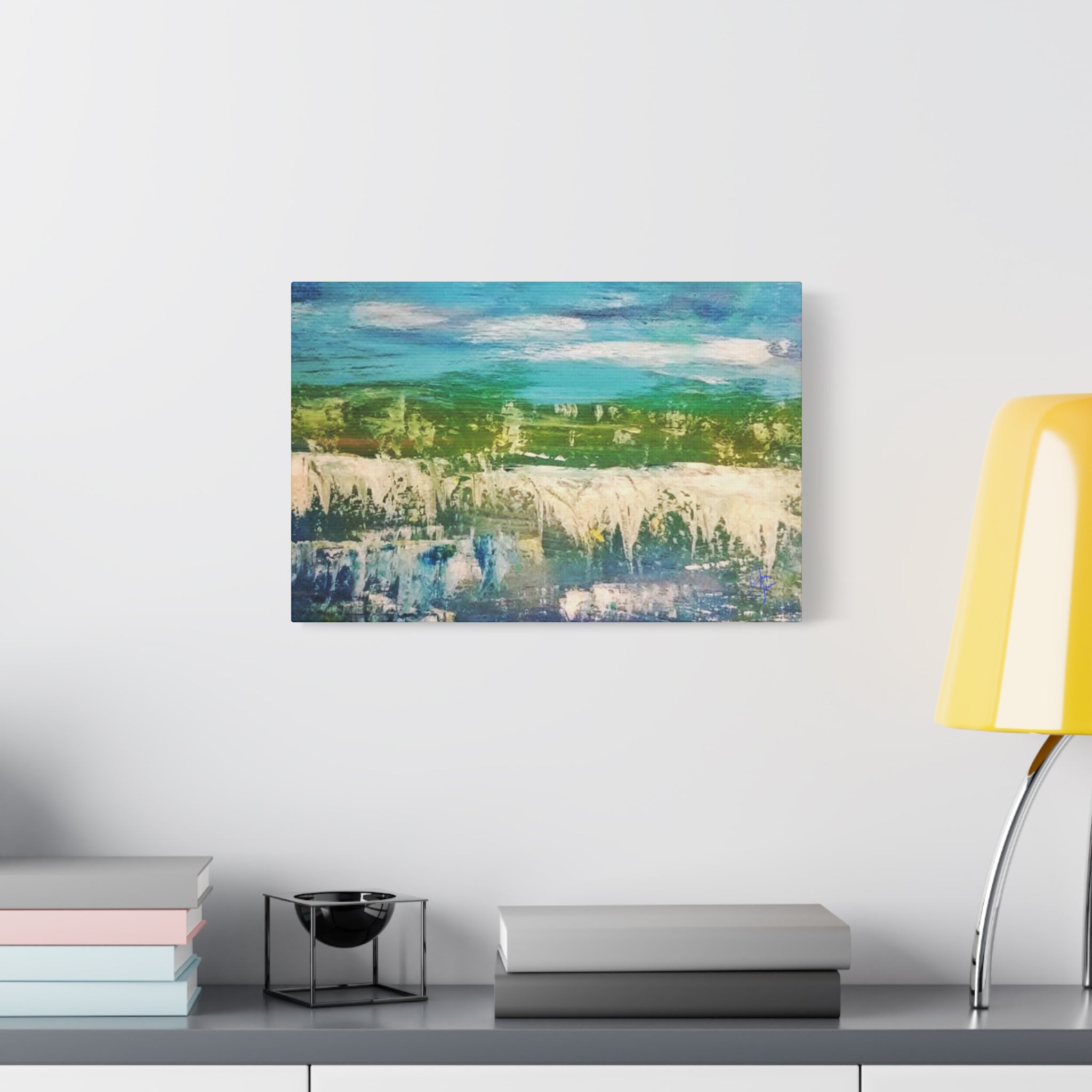 Coastal Abstract Landscape Matte Canvas Print — Stretched 1.25"